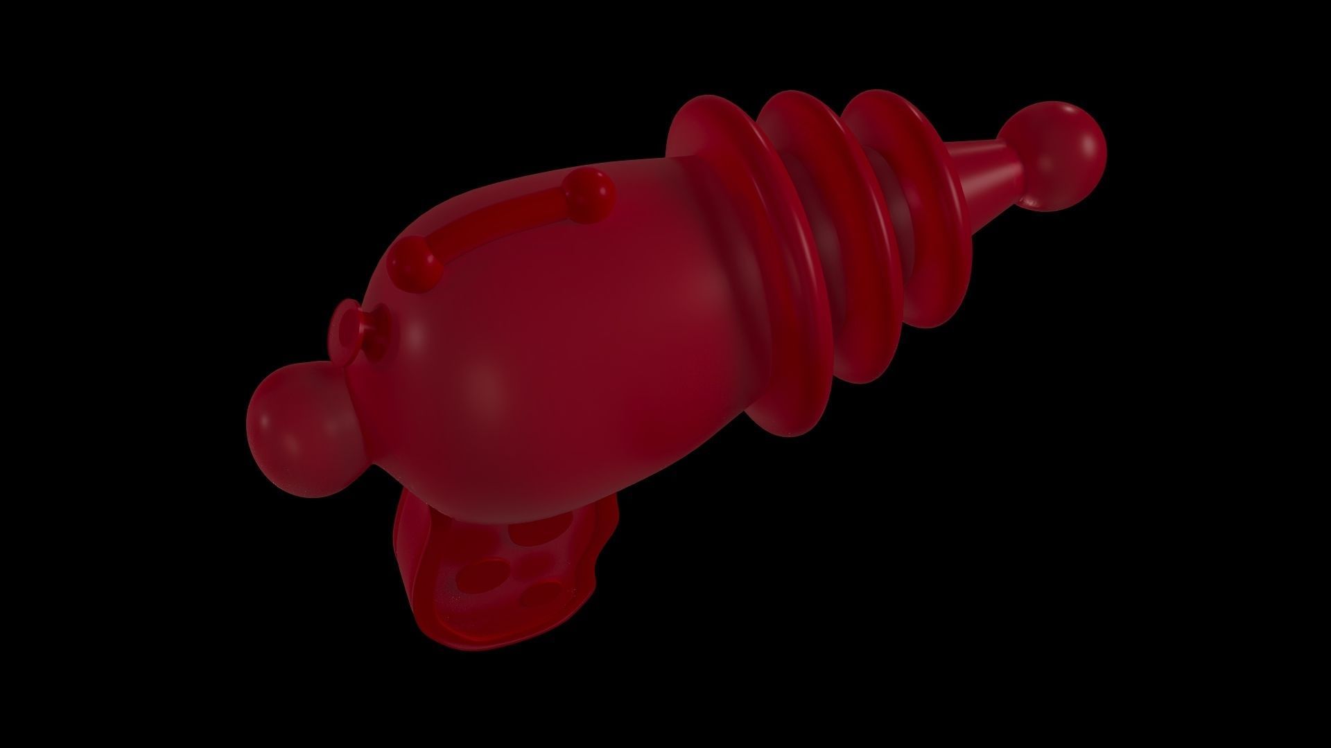Toy Water Gun Pistol 3D model_9