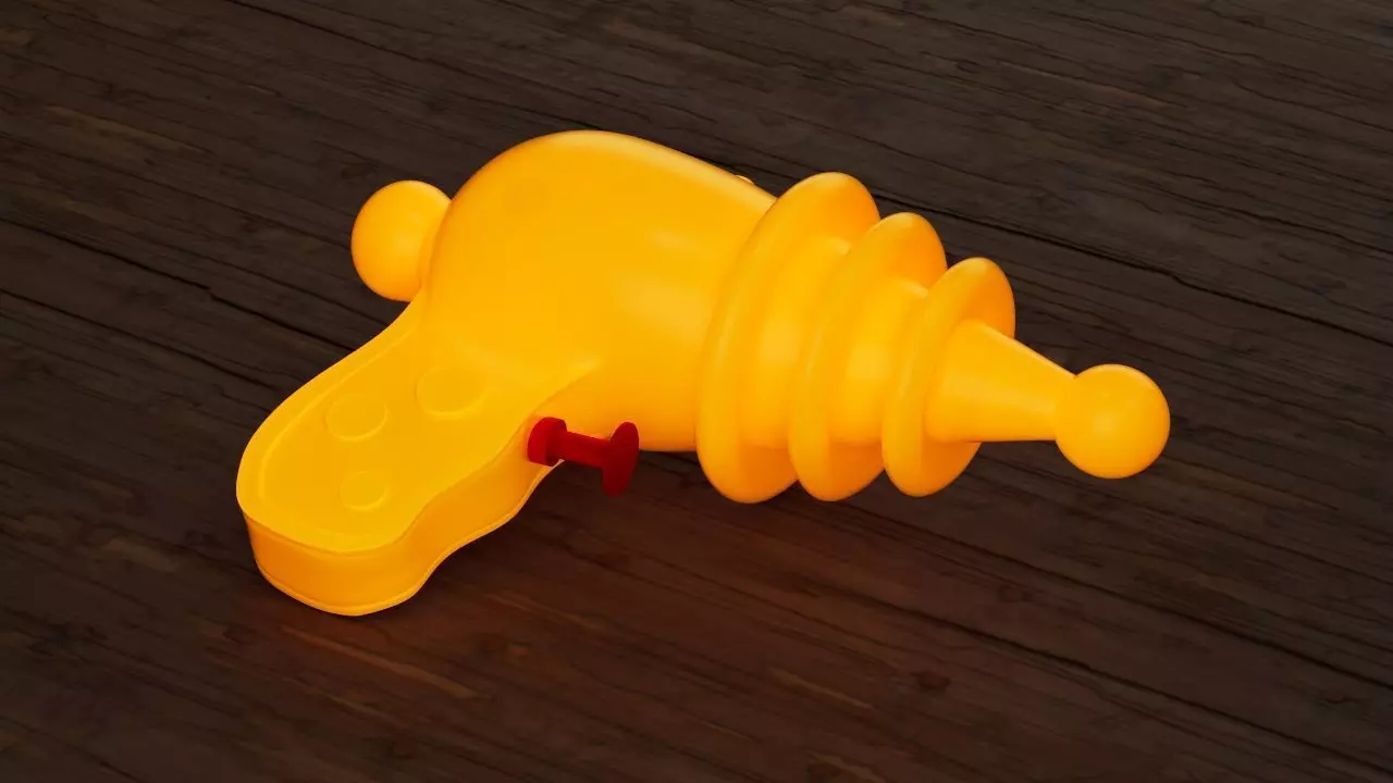 Toy Water Gun Pistol 3D model_0
