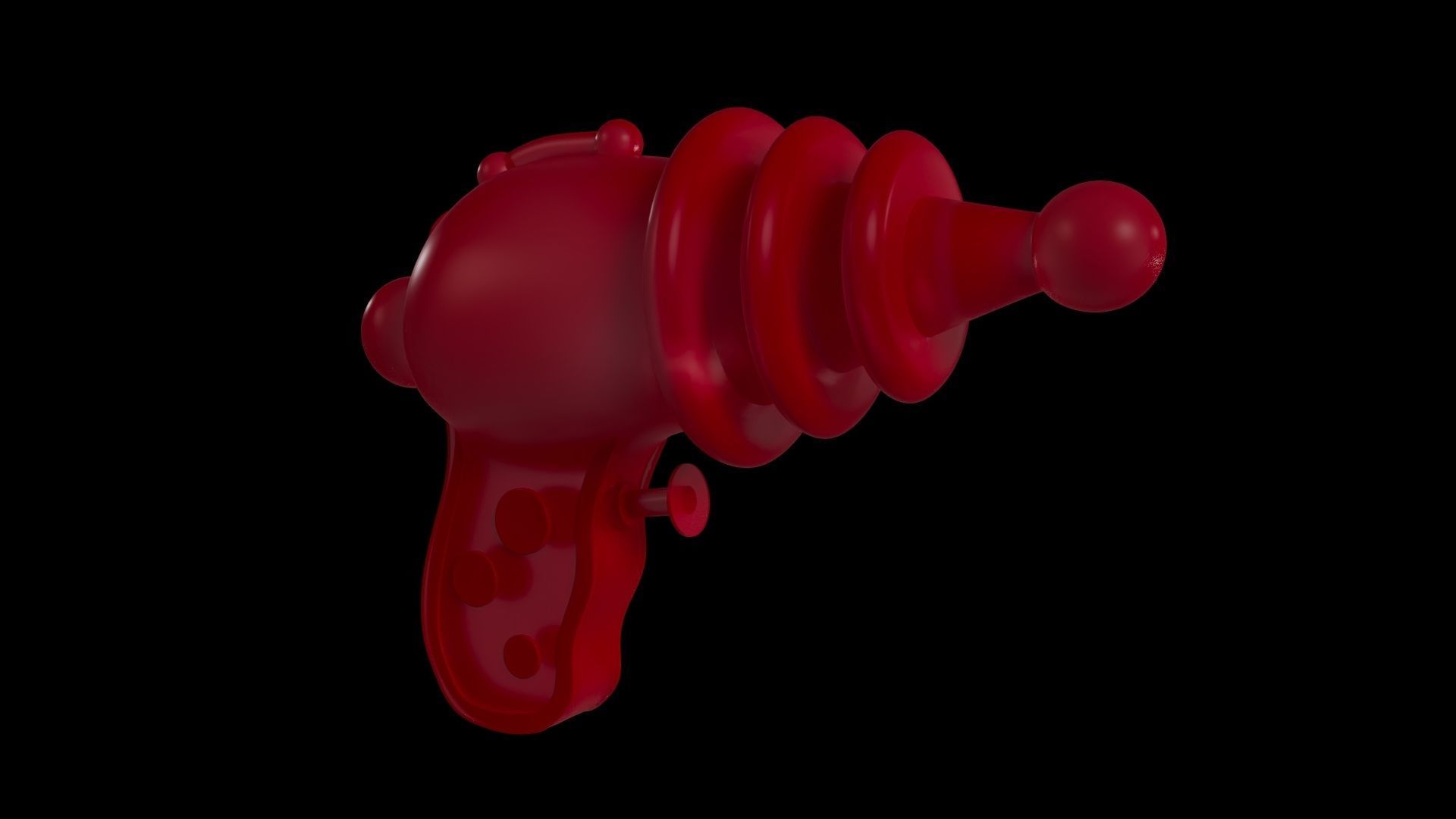 Toy Water Gun Pistol 3D model_8