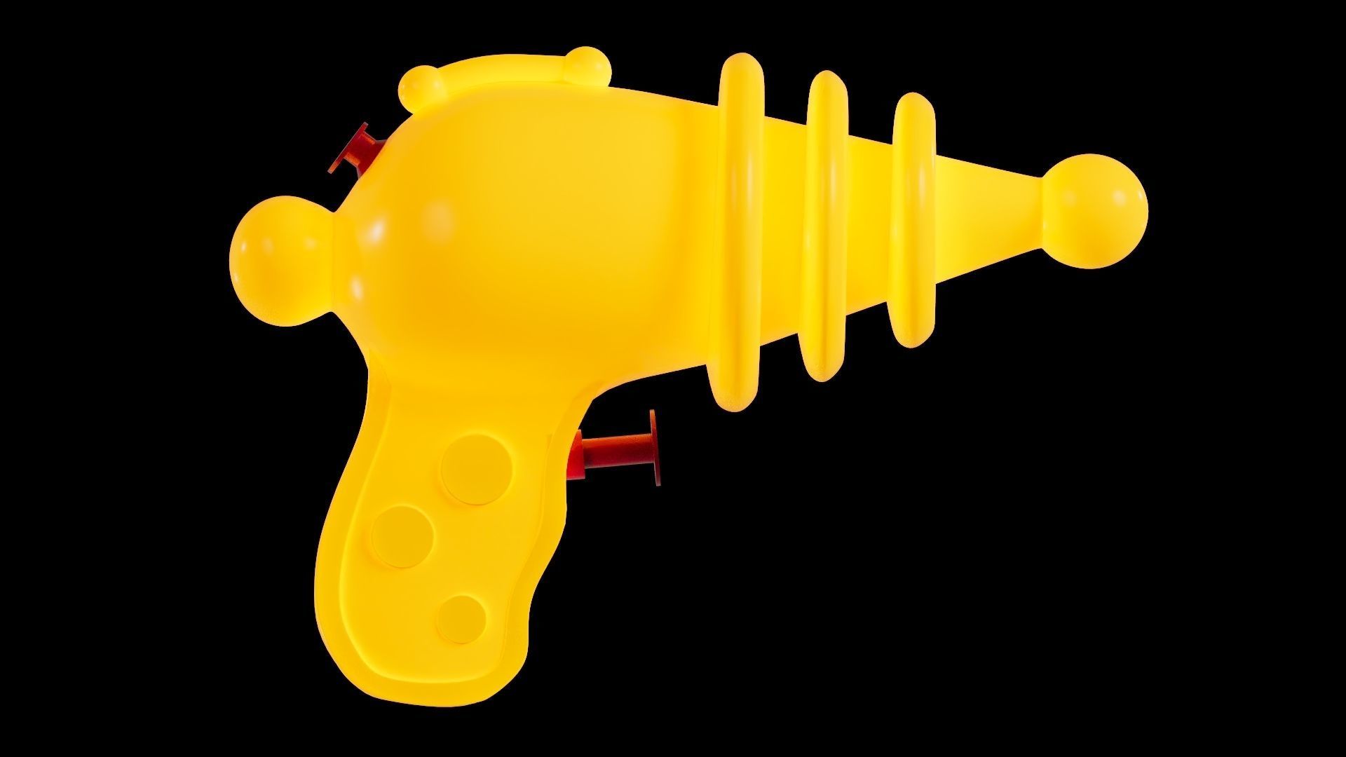Toy Water Gun Pistol 3D model_4