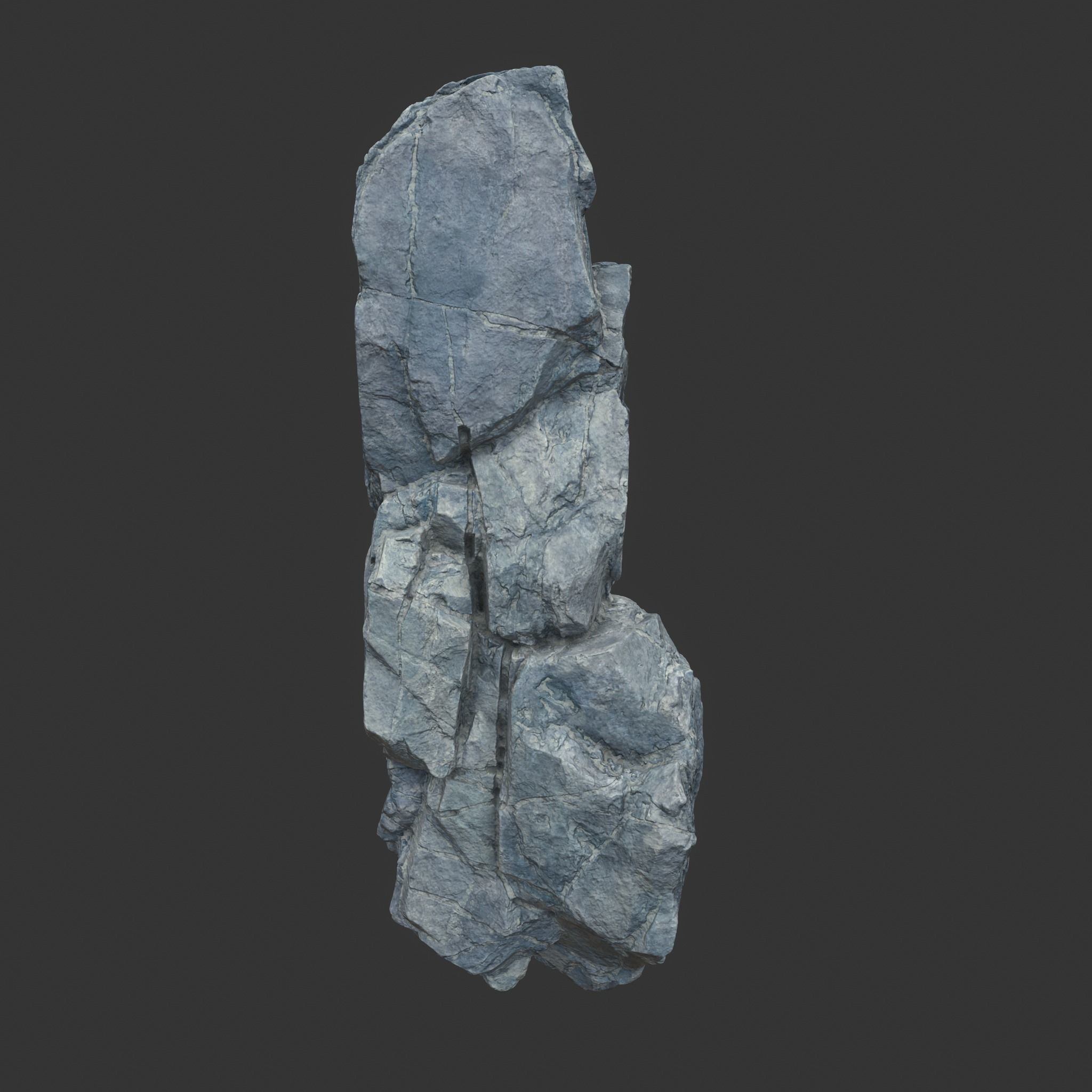 Low poly Gray Modular Rock 230706 Low-poly 3D model_18