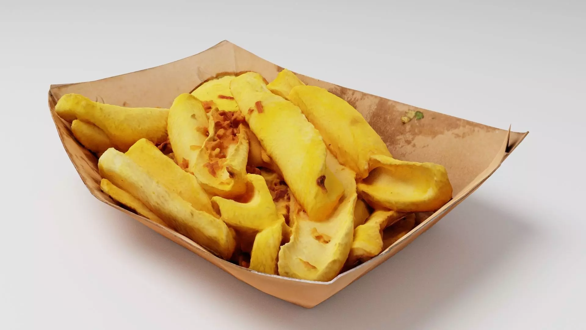 Potato dip dipping fried fry sauce with greens 3D model_0