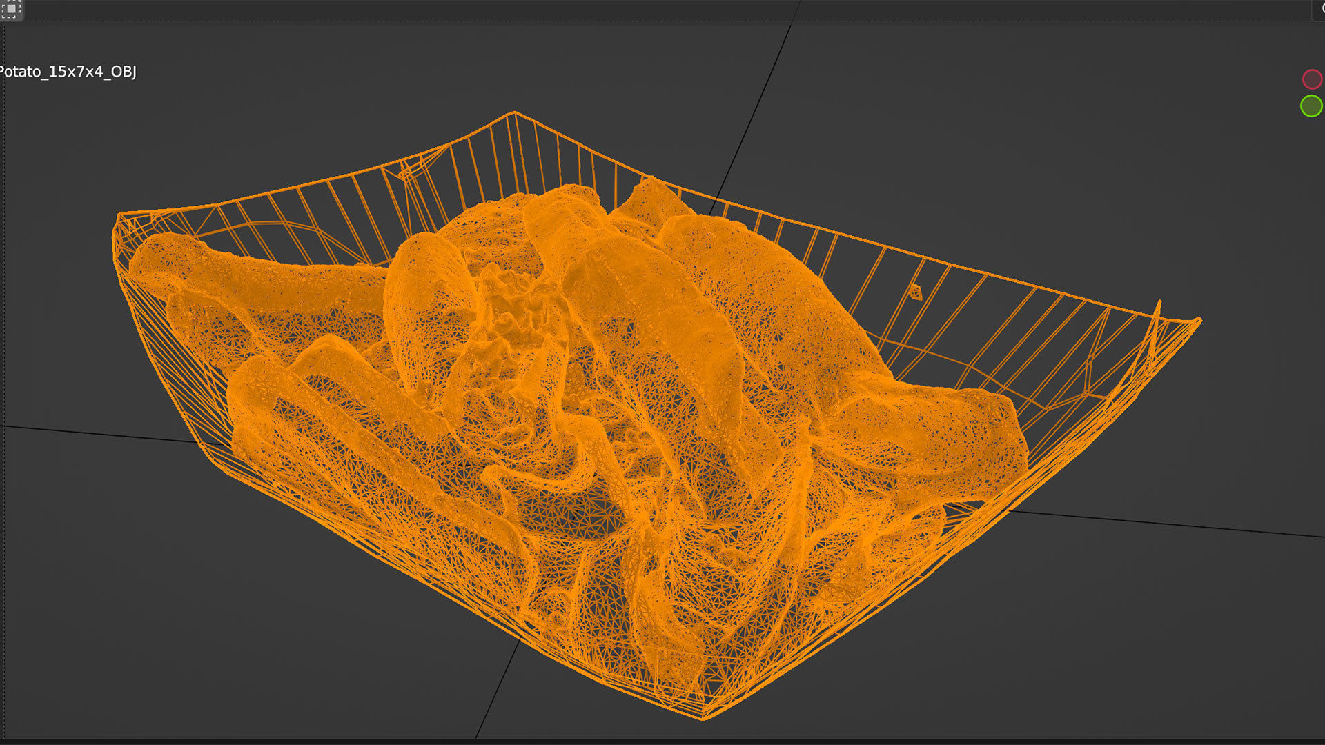 Potato dip dipping fried fry sauce with greens 3D model_4