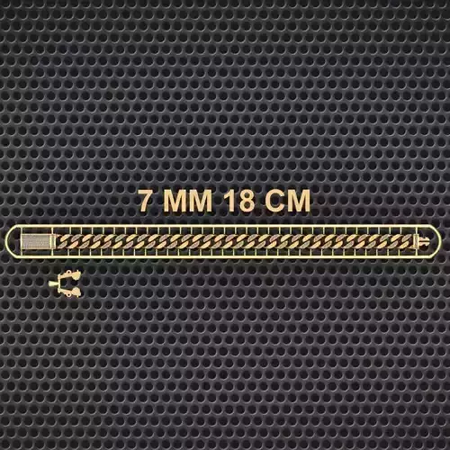 7 MM 18 CM CUBAN LINK CHAIN FOR BRACELET OR NECKLACE