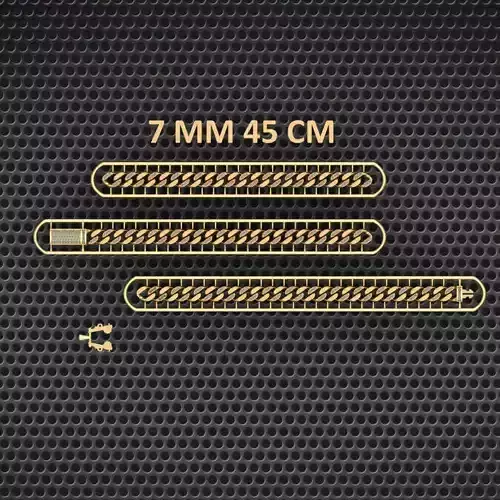 7 MM 45 CM CUBAN LINK CHAIN FOR BRACELET OR NECKLACE