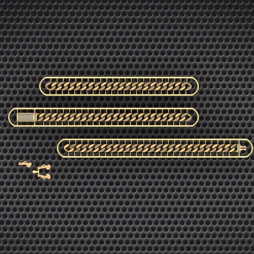 7 MM 45 CM CUBAN LINK CHAIN FOR BRACELET OR NECKLACE 3D print model_7