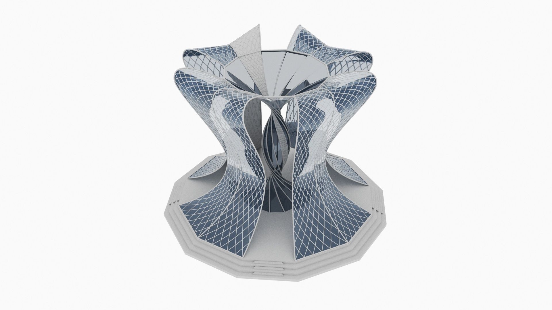 Scifi Totem Sculpture 3D model_1