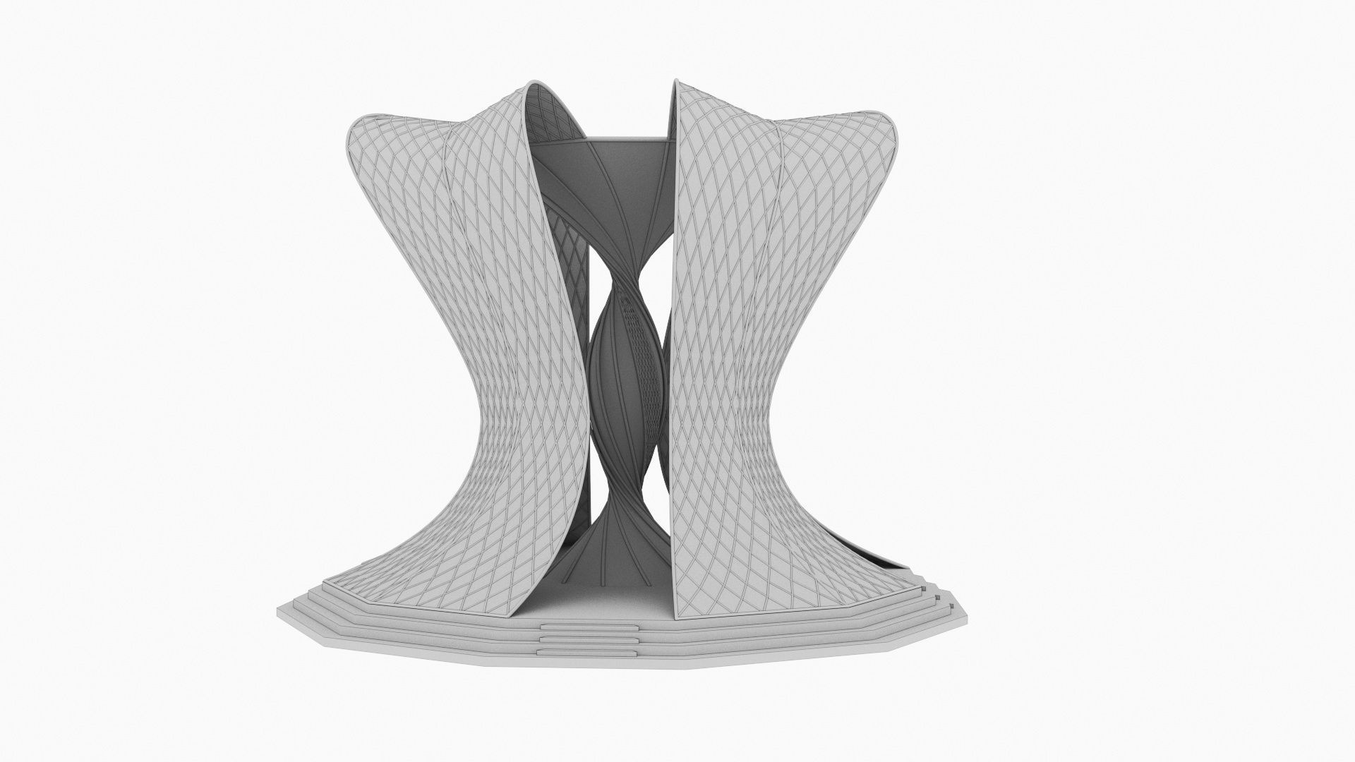 Scifi Totem Sculpture 3D model_5