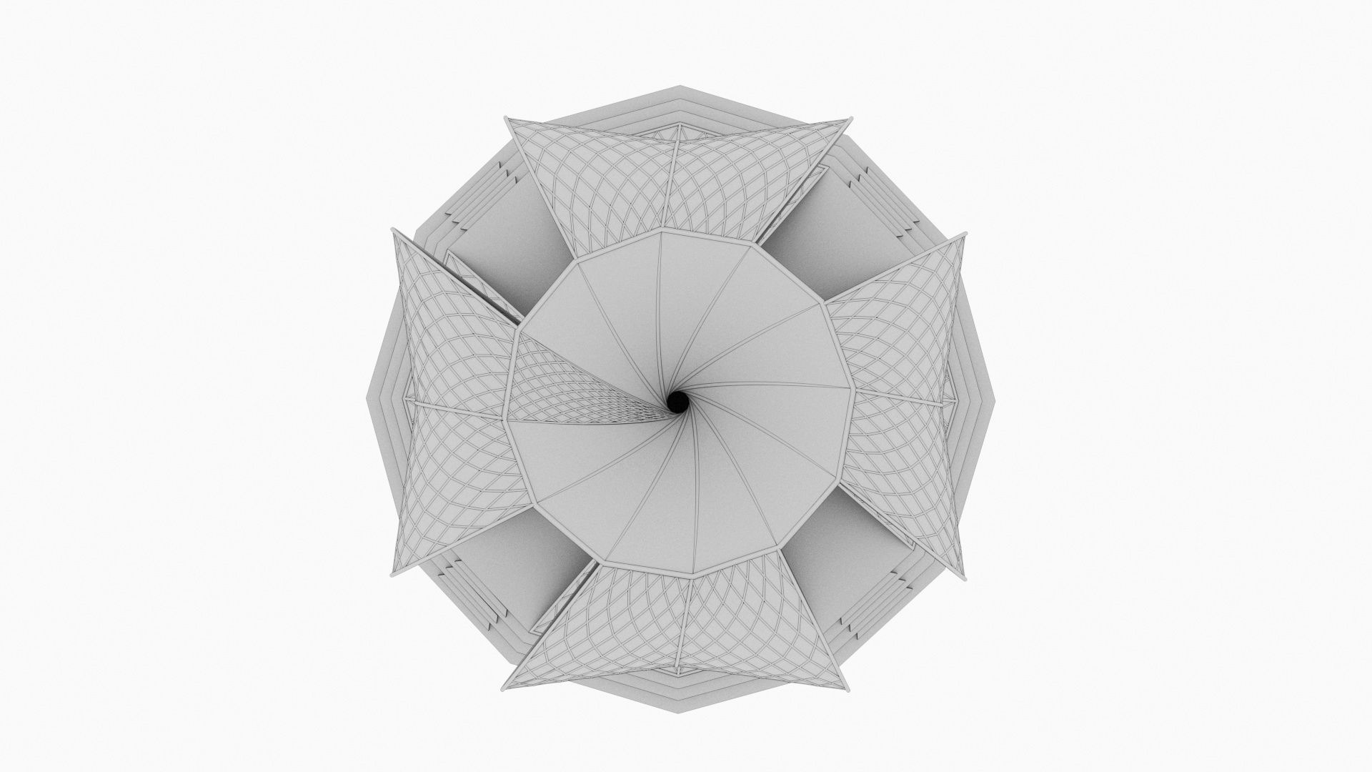 Scifi Totem Sculpture 3D model_9