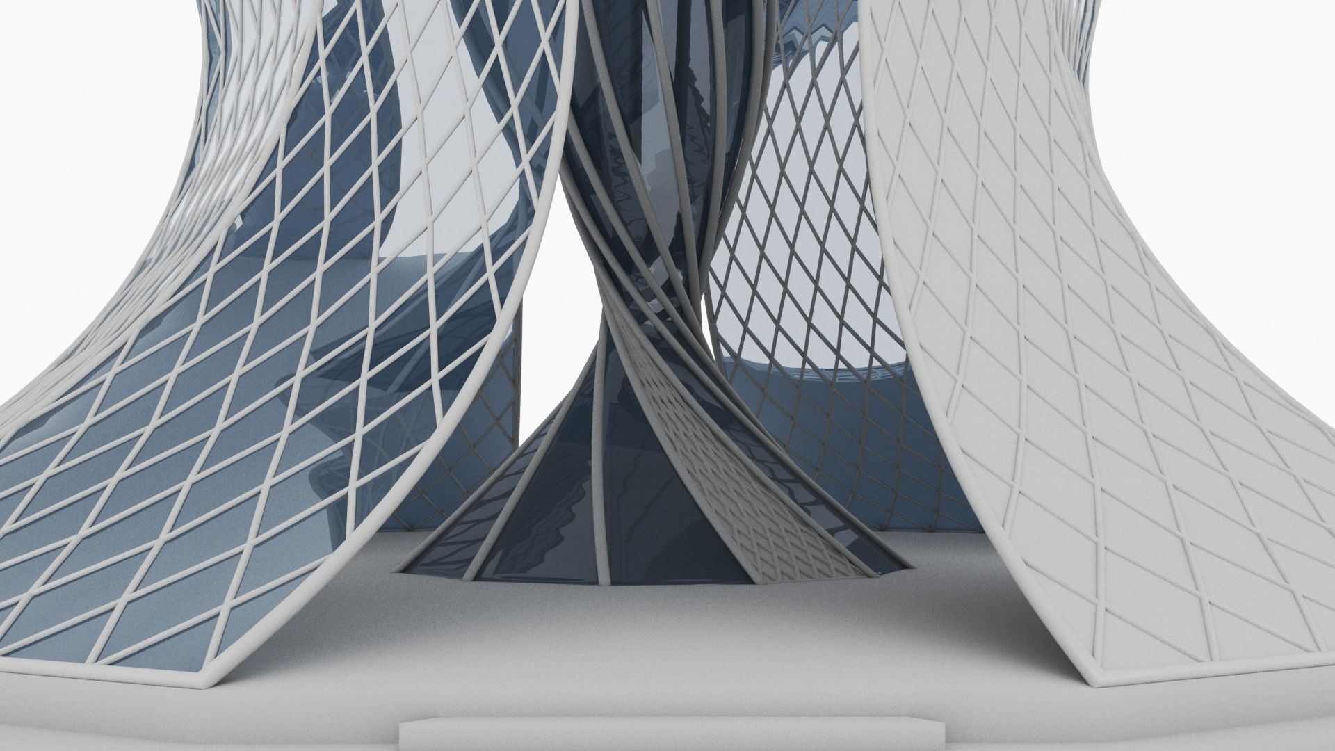 Scifi Totem Sculpture 3D model_3