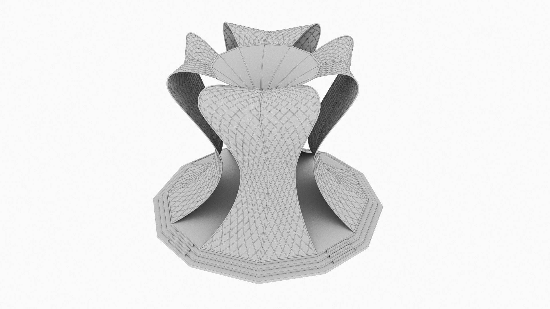 Scifi Totem Sculpture 3D model_7