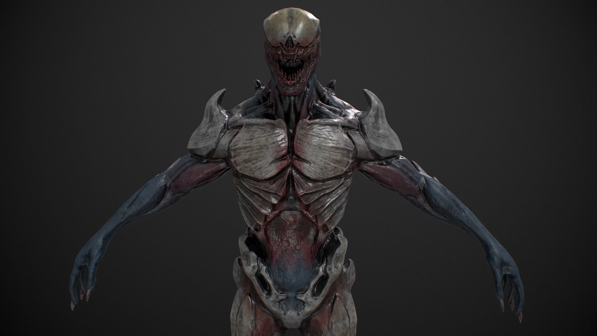 Mutant 2 Humanoid Monster Low-poly 3D model_14