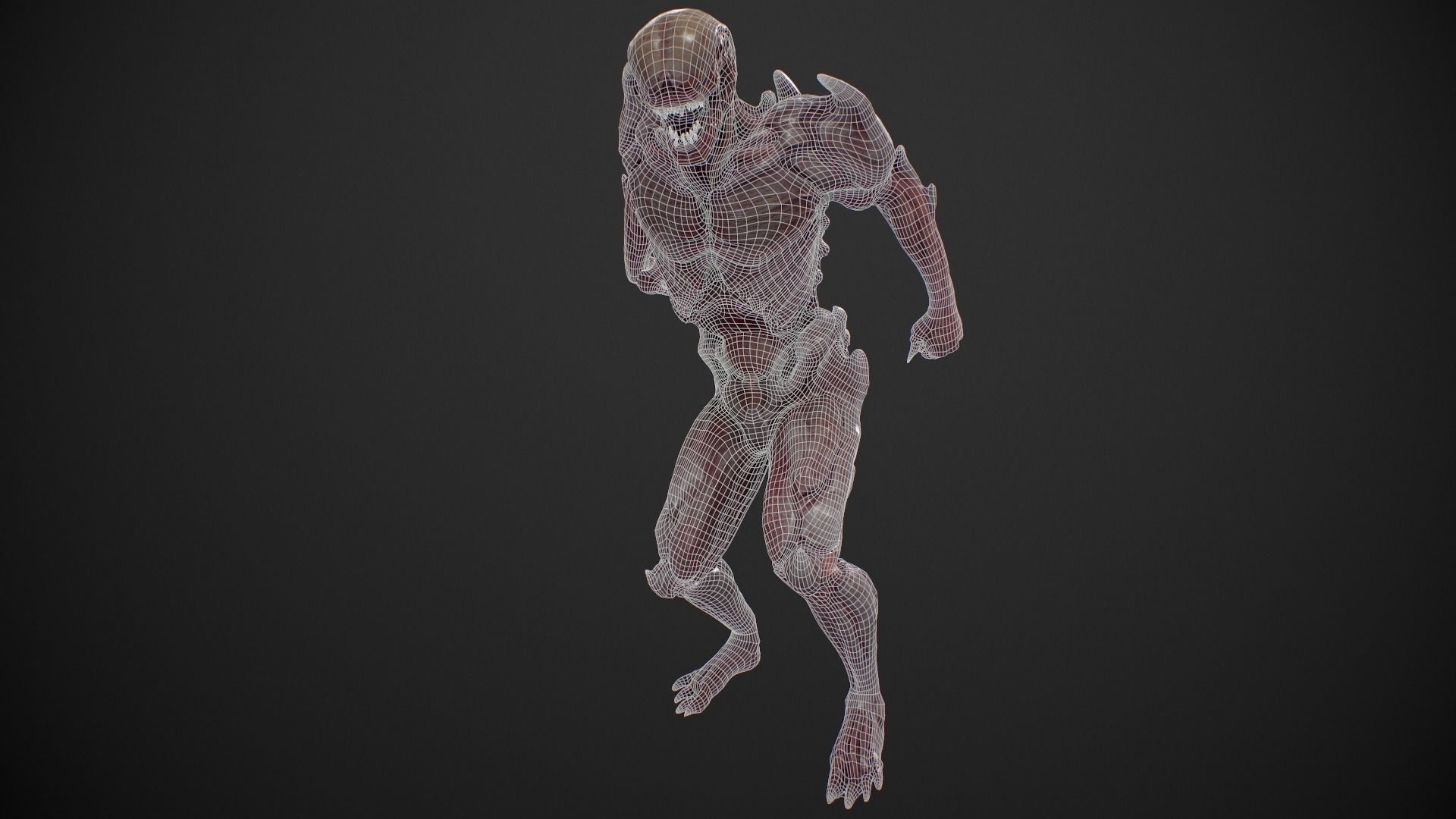 Mutant 2 Humanoid Monster Low-poly 3D model_24