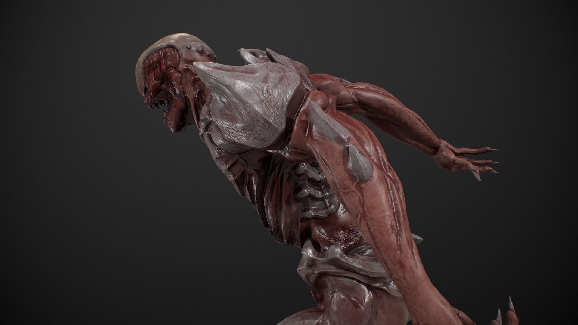Mutant 2 Humanoid Monster Low-poly 3D model_6