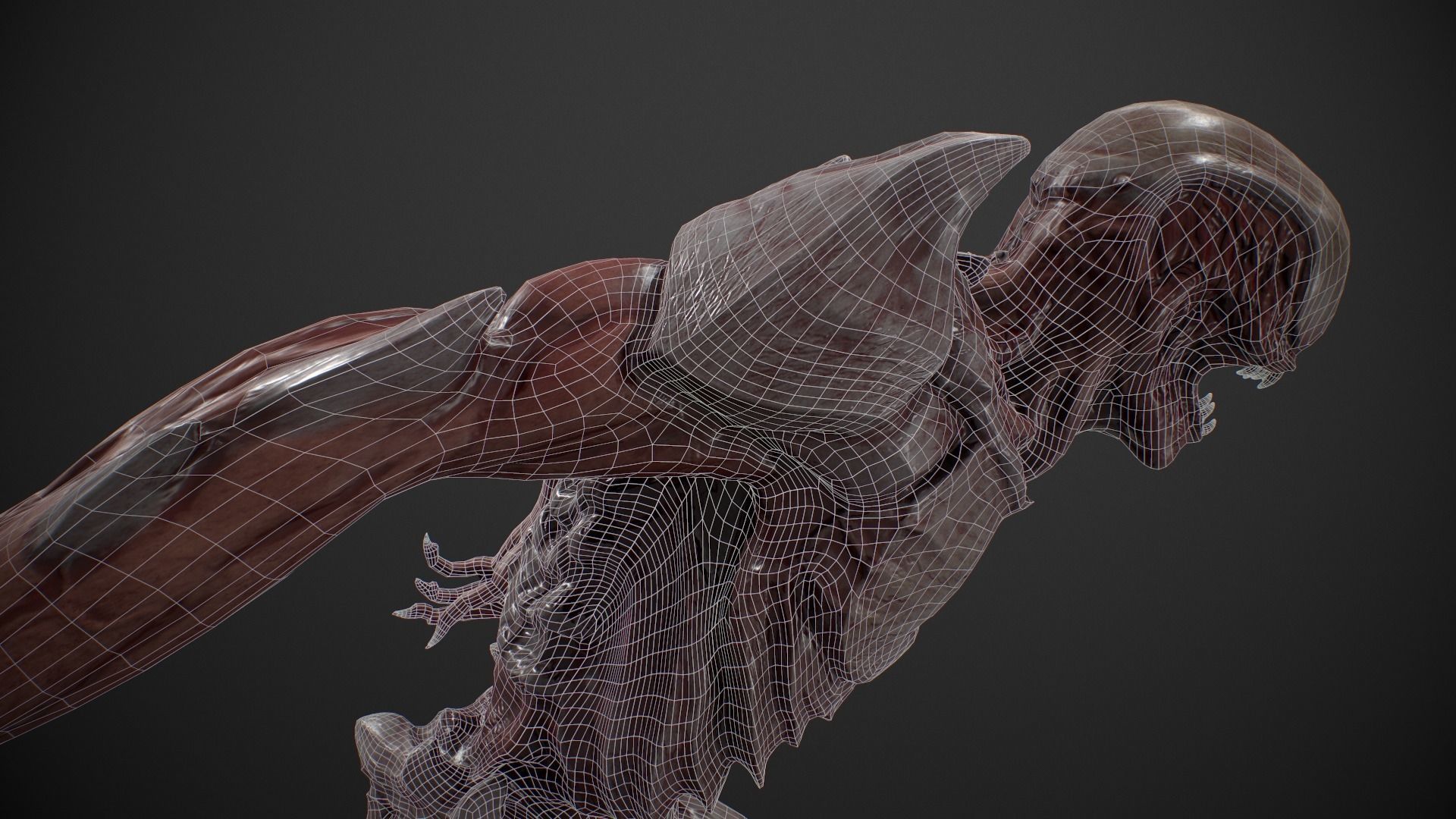 Mutant 2 Humanoid Monster Low-poly 3D model_25