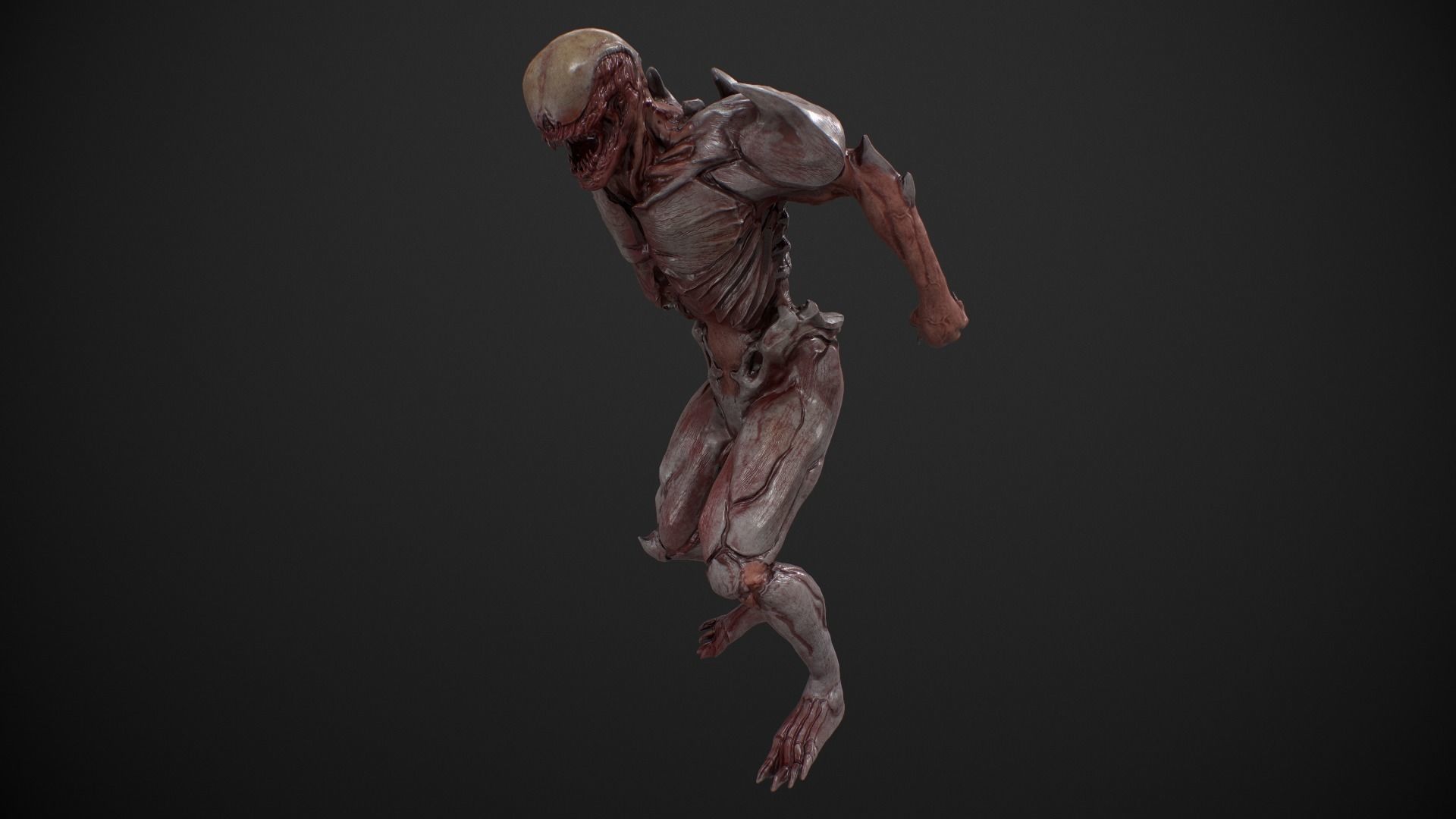 Mutant 2 Humanoid Monster Low-poly 3D model_8