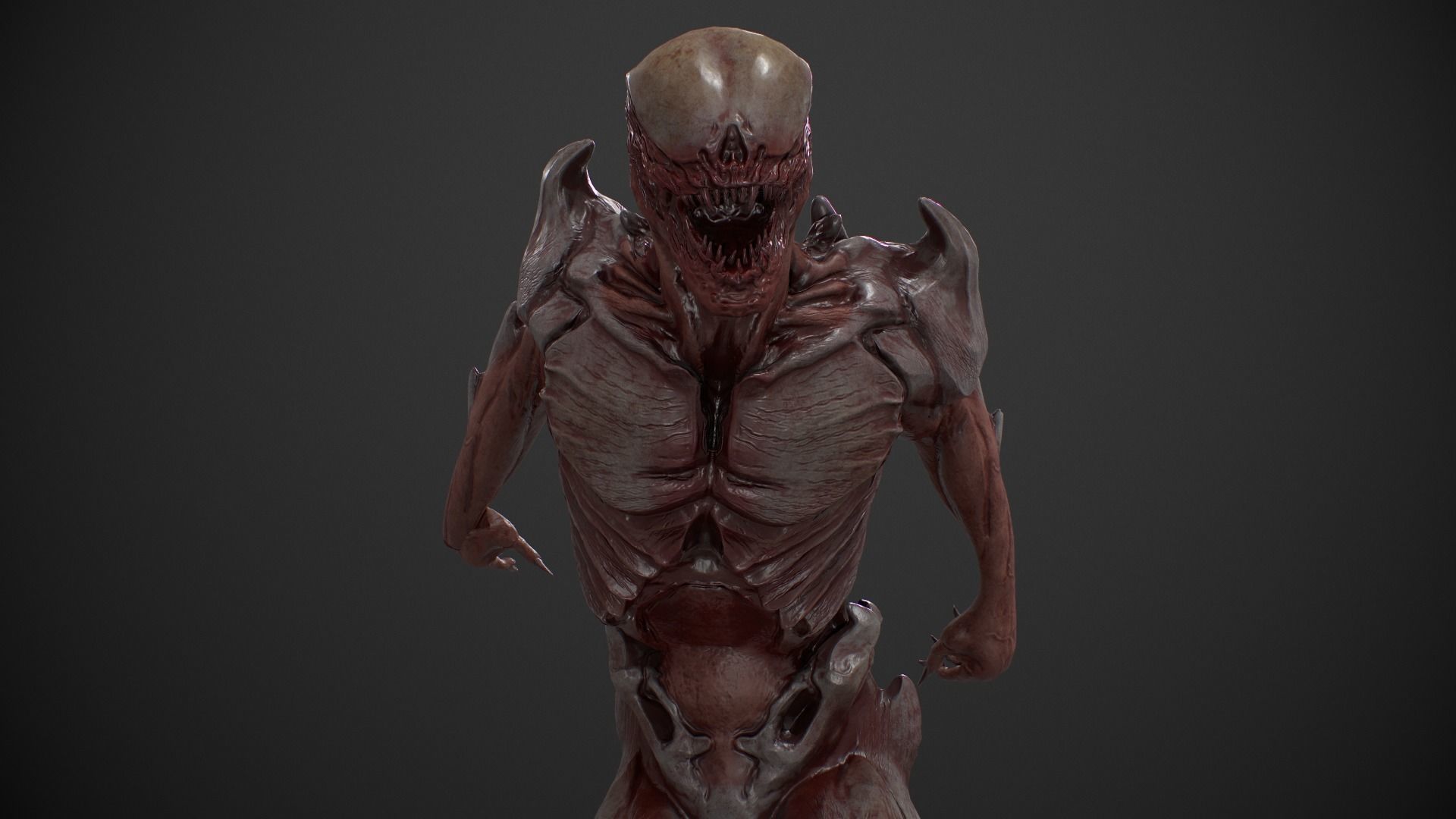 Mutant 2 Humanoid Monster Low-poly 3D model_2
