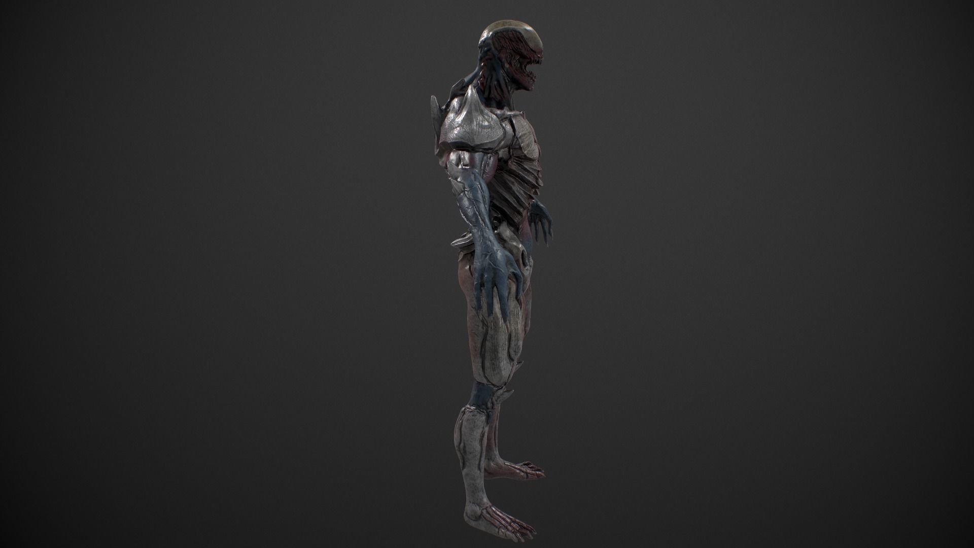 Mutant 2 Humanoid Monster Low-poly 3D model_17