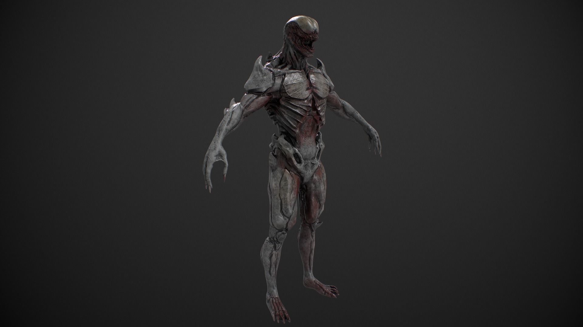 Mutant 2 Humanoid Monster Low-poly 3D model_22