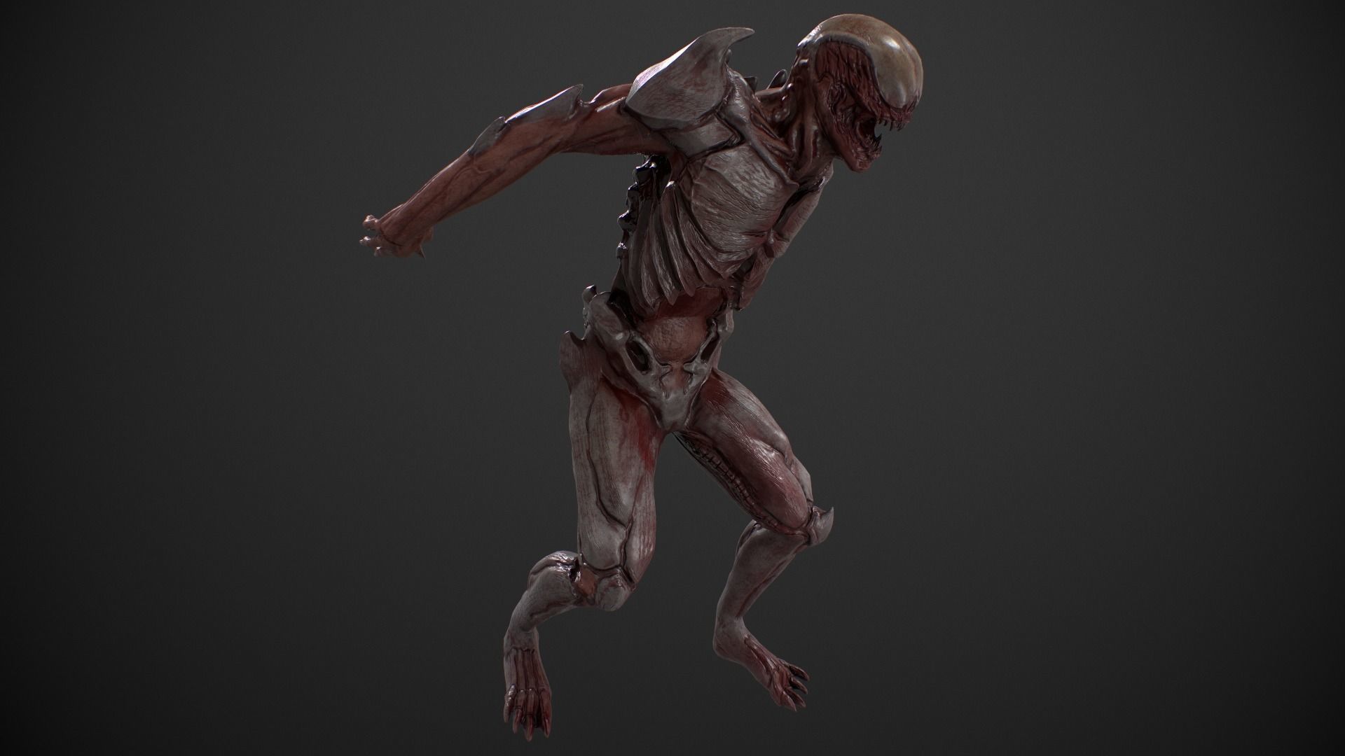 Mutant 2 Humanoid Monster Low-poly 3D model_4