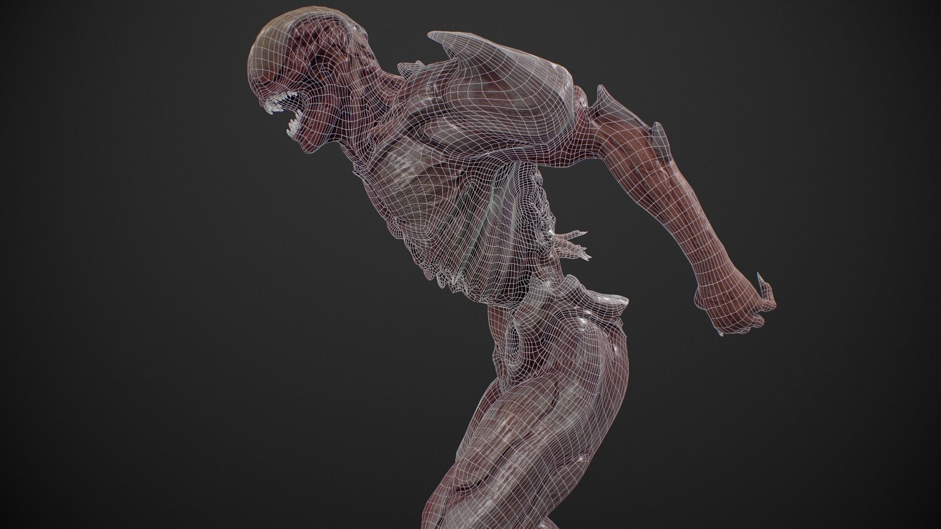 Mutant 2 Humanoid Monster Low-poly 3D model_23