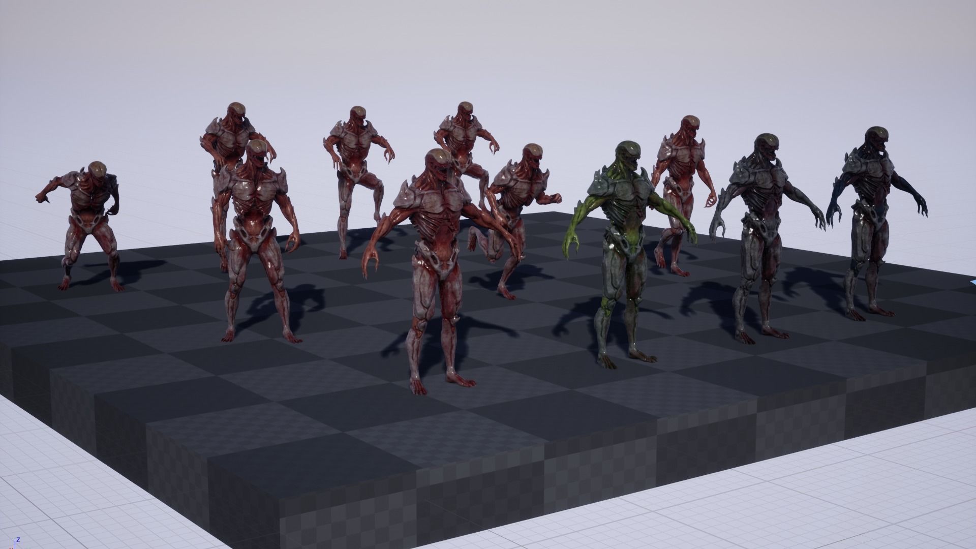 Mutant 2 Humanoid Monster Low-poly 3D model_28