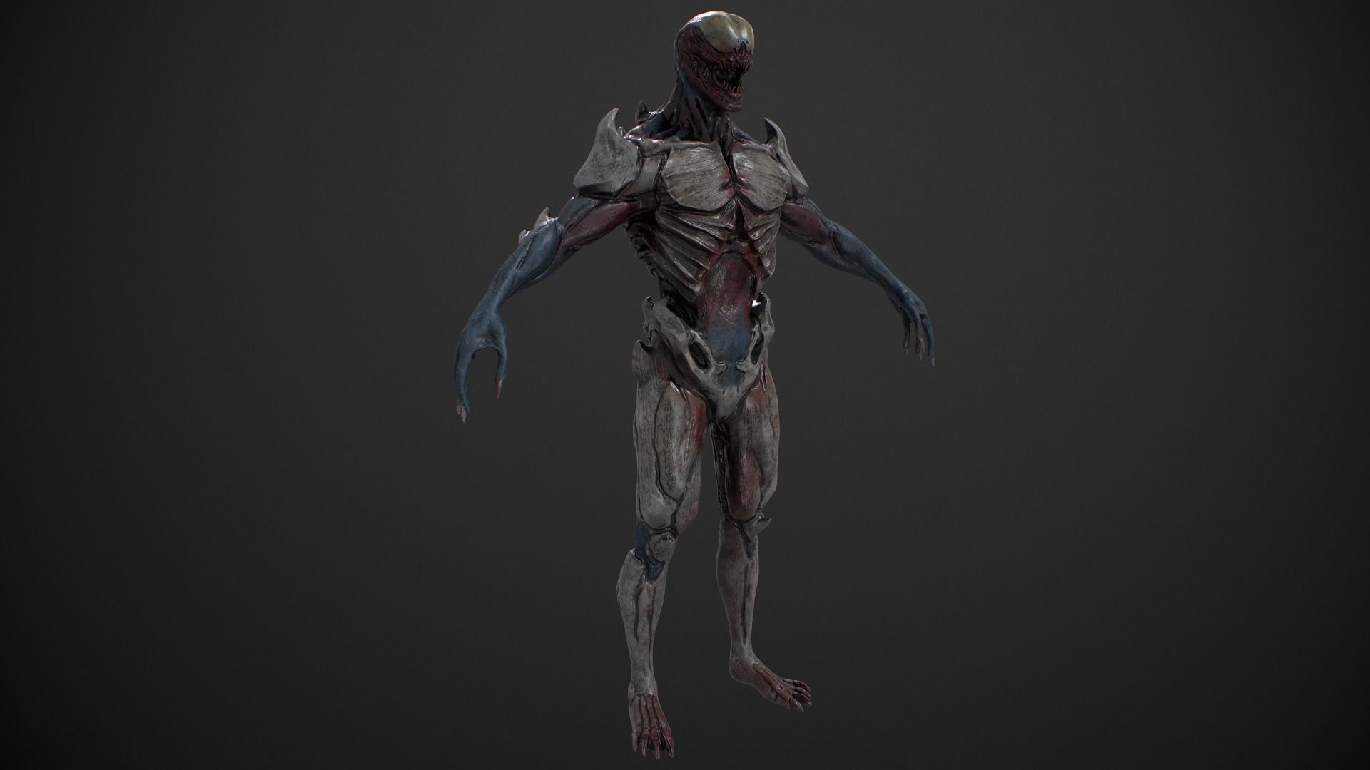Mutant 2 Humanoid Monster Low-poly 3D model_15