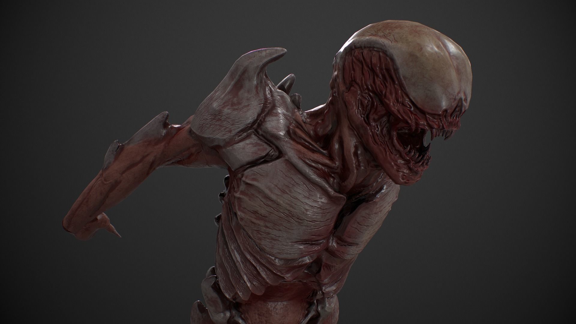 Mutant 2 Humanoid Monster Low-poly 3D model_3