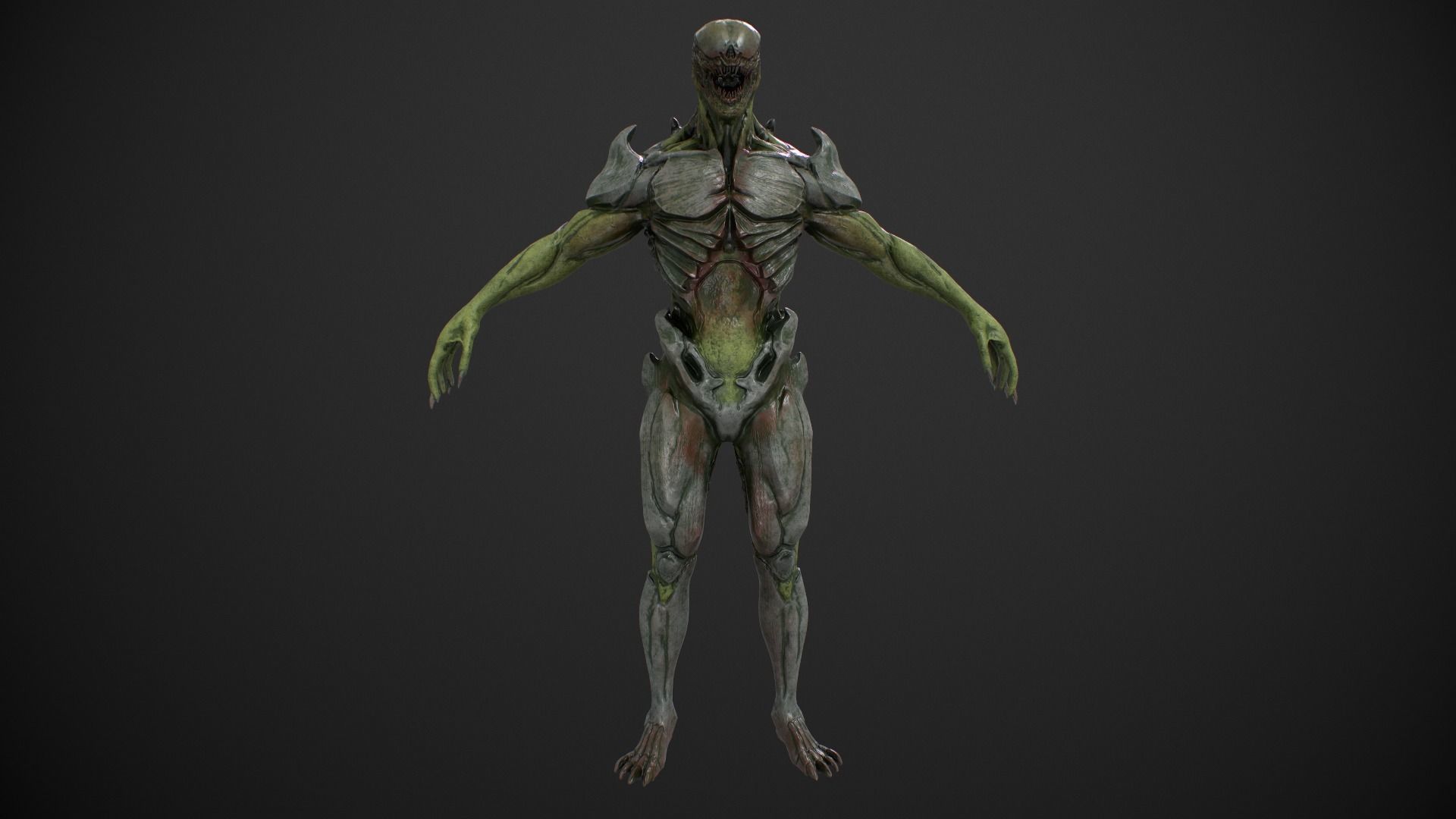 Mutant 2 Humanoid Monster Low-poly 3D model_18