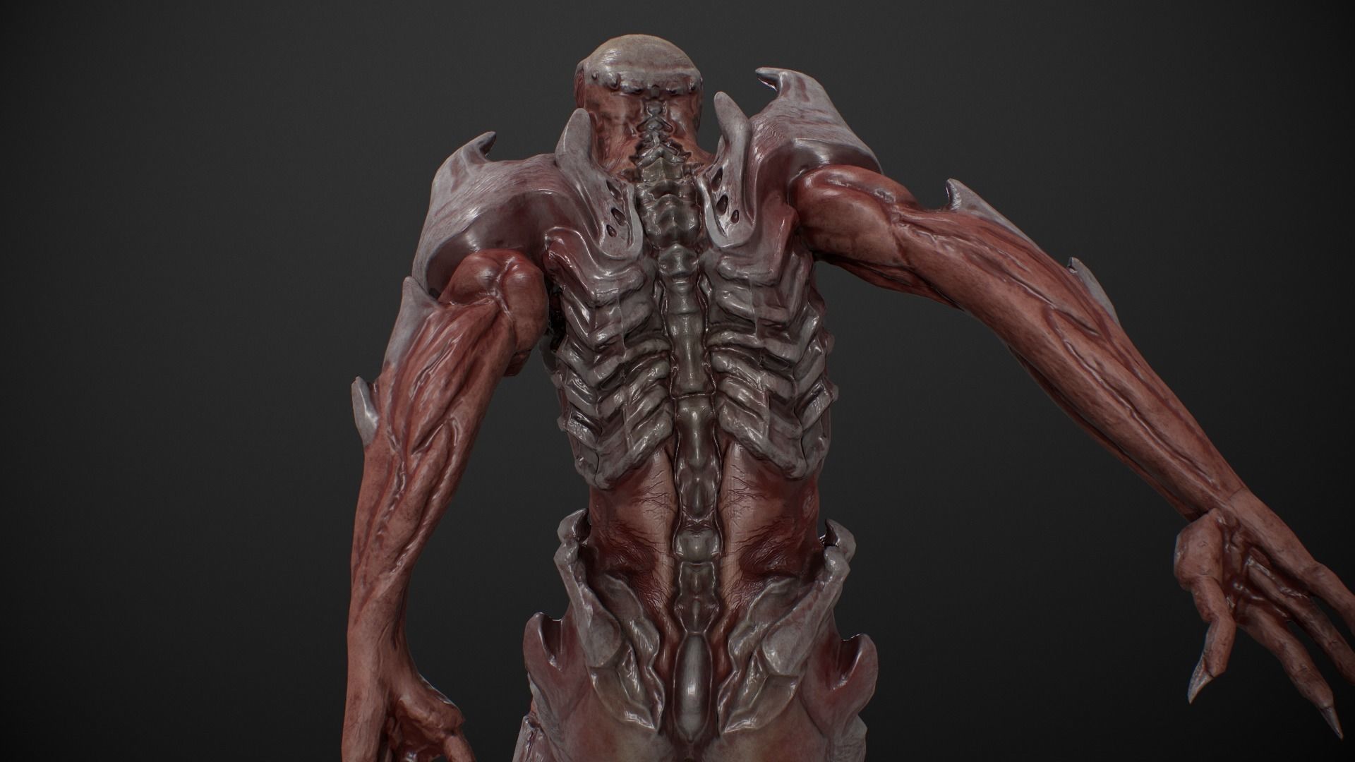 Mutant 2 Humanoid Monster Low-poly 3D model_11
