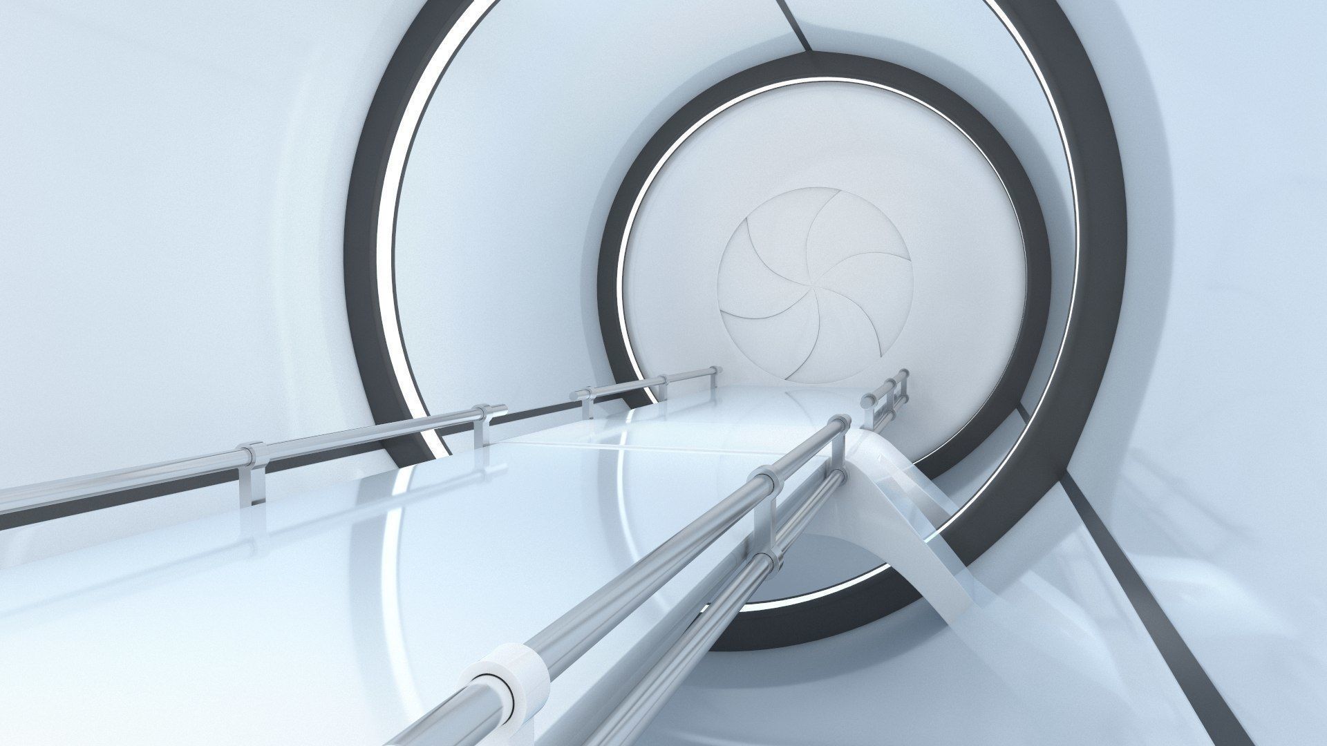 Sci-Fi Futuristic Corridor Collection 3D model_3