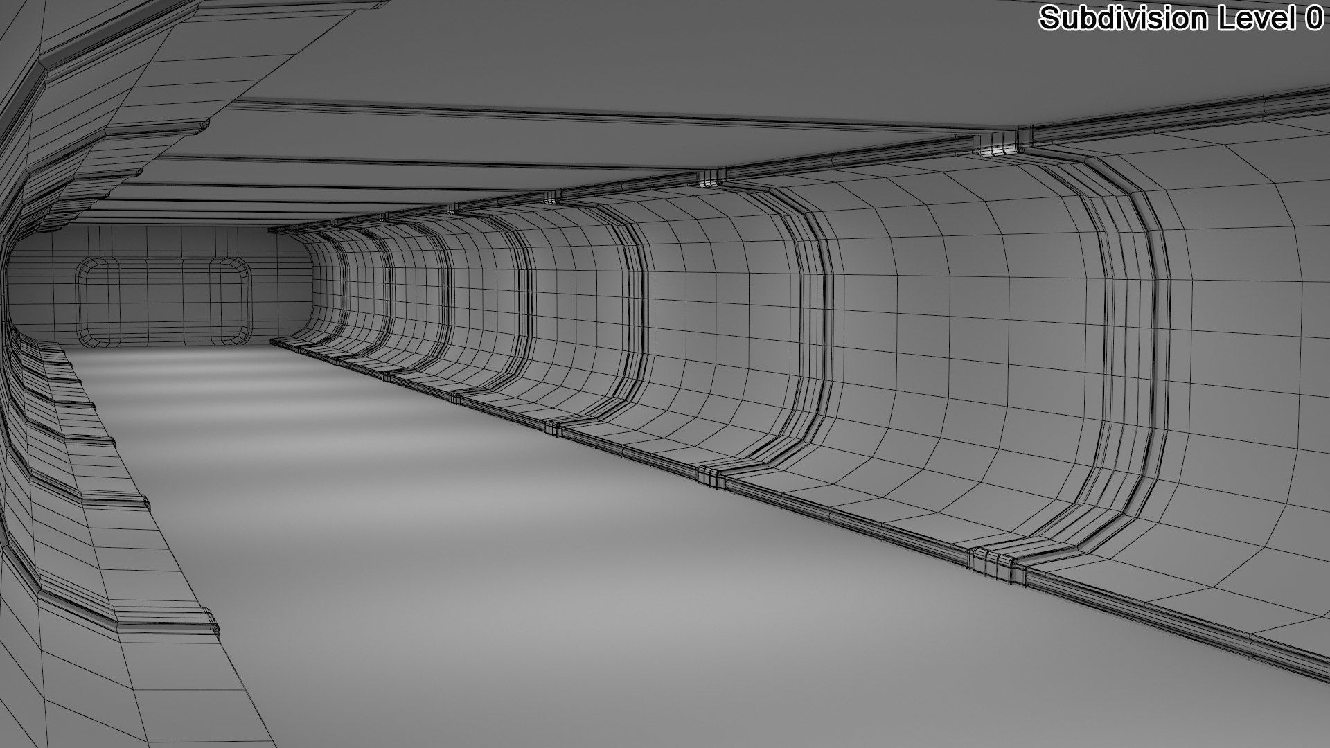 Sci-Fi Futuristic Corridor Collection 3D model_26