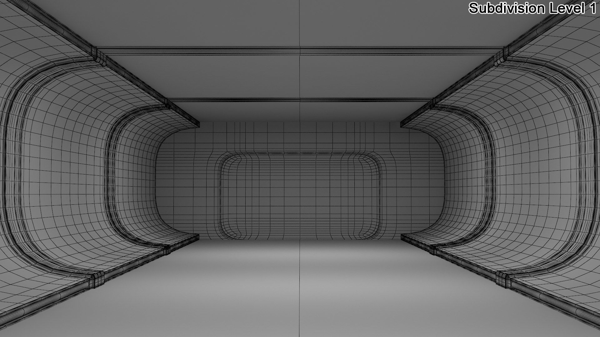 Sci-Fi Futuristic Corridor Collection 3D model_29