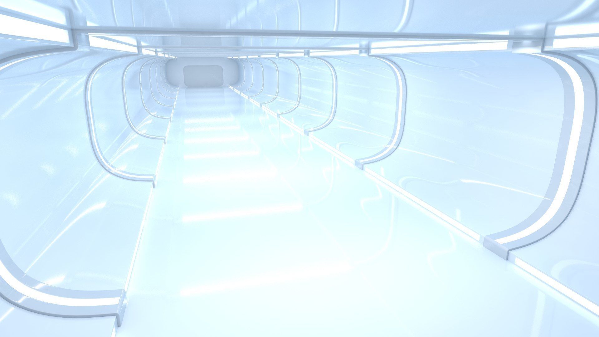 Sci-Fi Futuristic Corridor Collection 3D model_25
