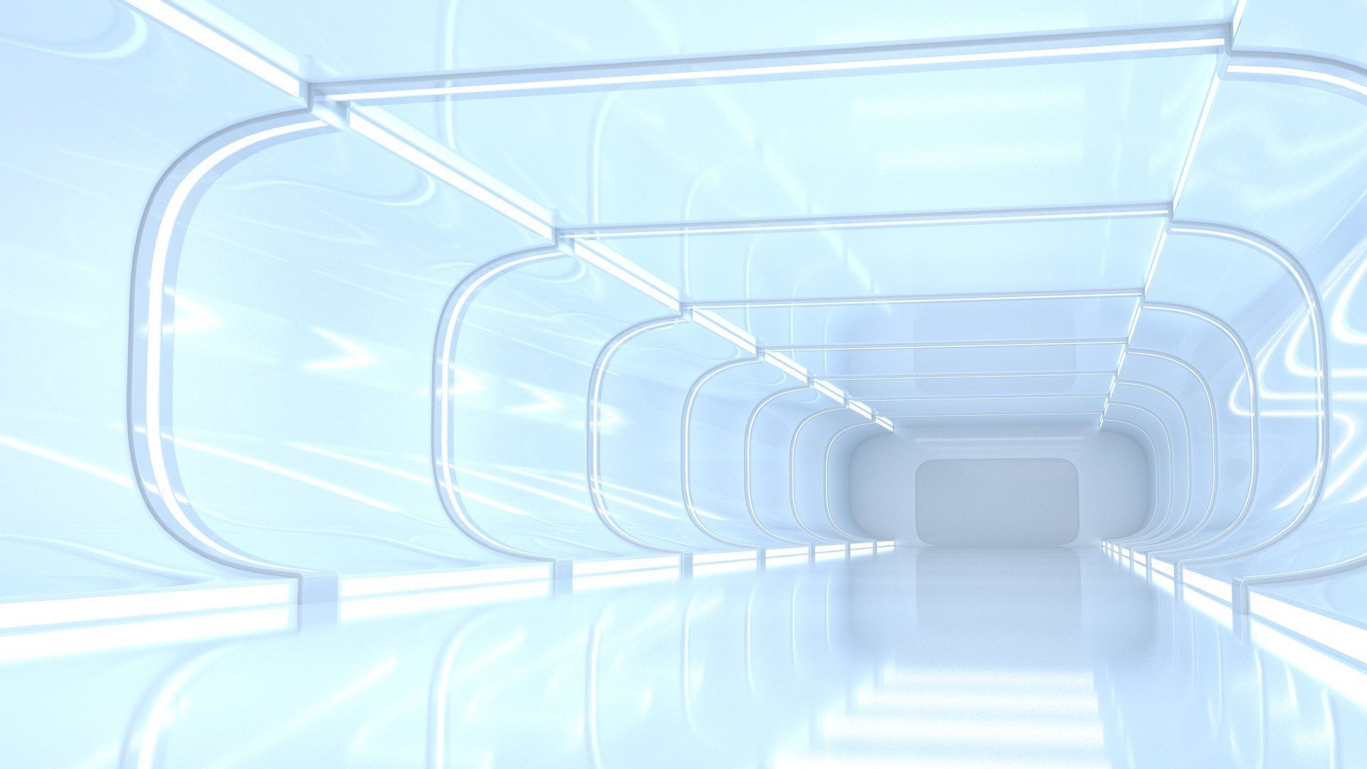 Sci-Fi Futuristic Corridor Collection 3D model_22
