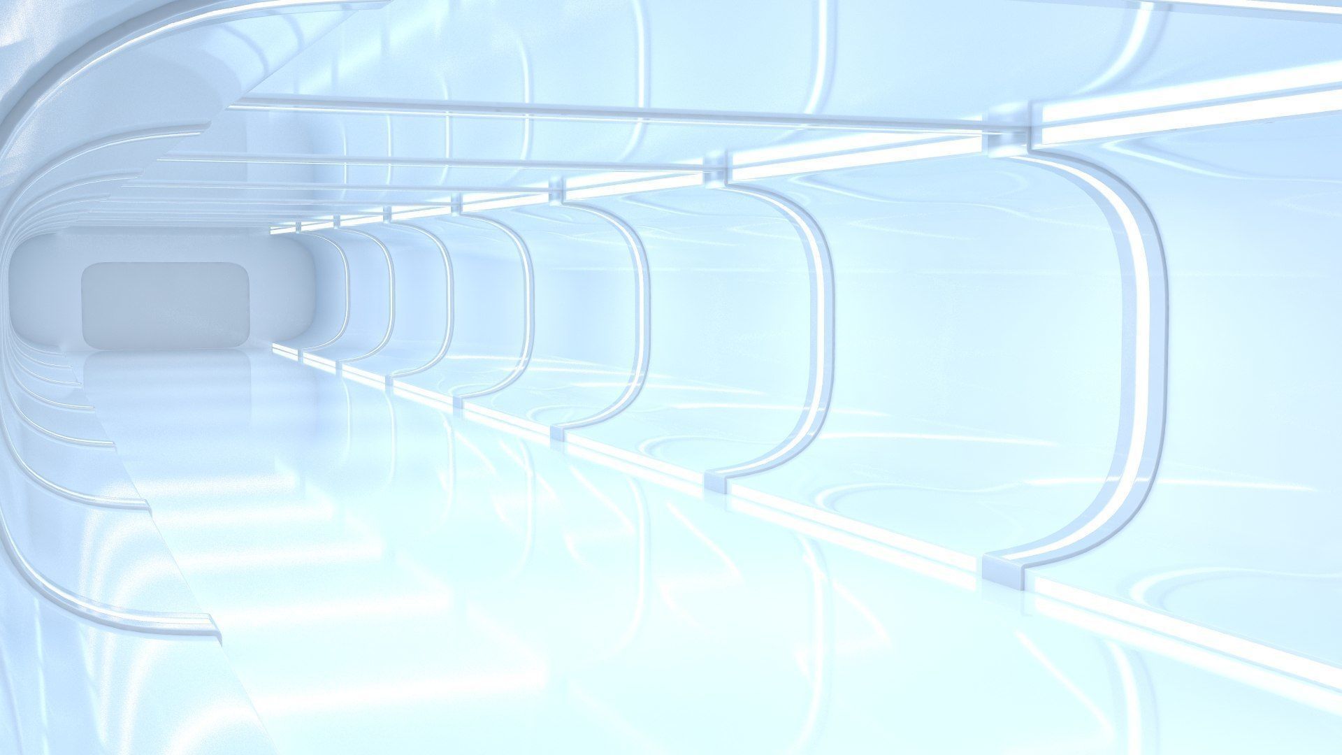 Sci-Fi Futuristic Corridor Collection 3D model_23