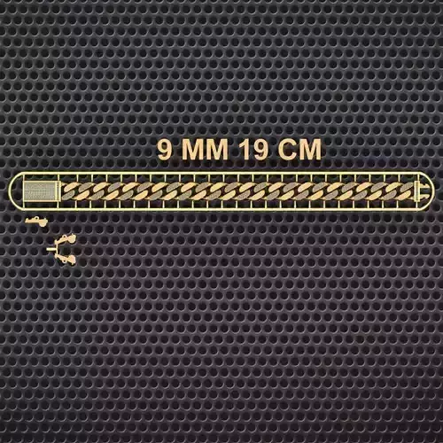 9 MM 19 CM CUBAN LINK CHAIN FOR BRACELET OR NECKLACE