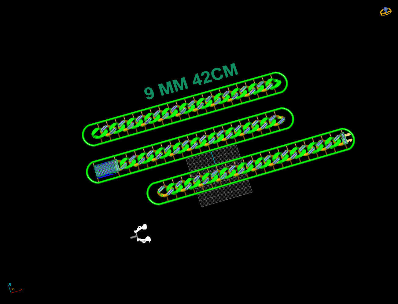 9 MM 42 CM CUBAN LINK CHAIN FOR BRACELET OR NECKLACE 3D print model_2