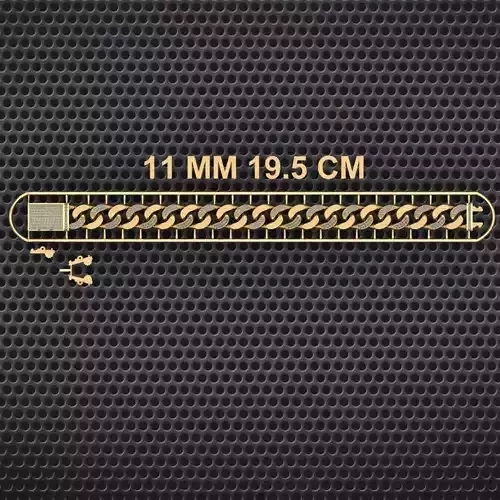 11 MM 19 CM CUBAN LINK CHAIN FOR BRACELET OR NECKLACE