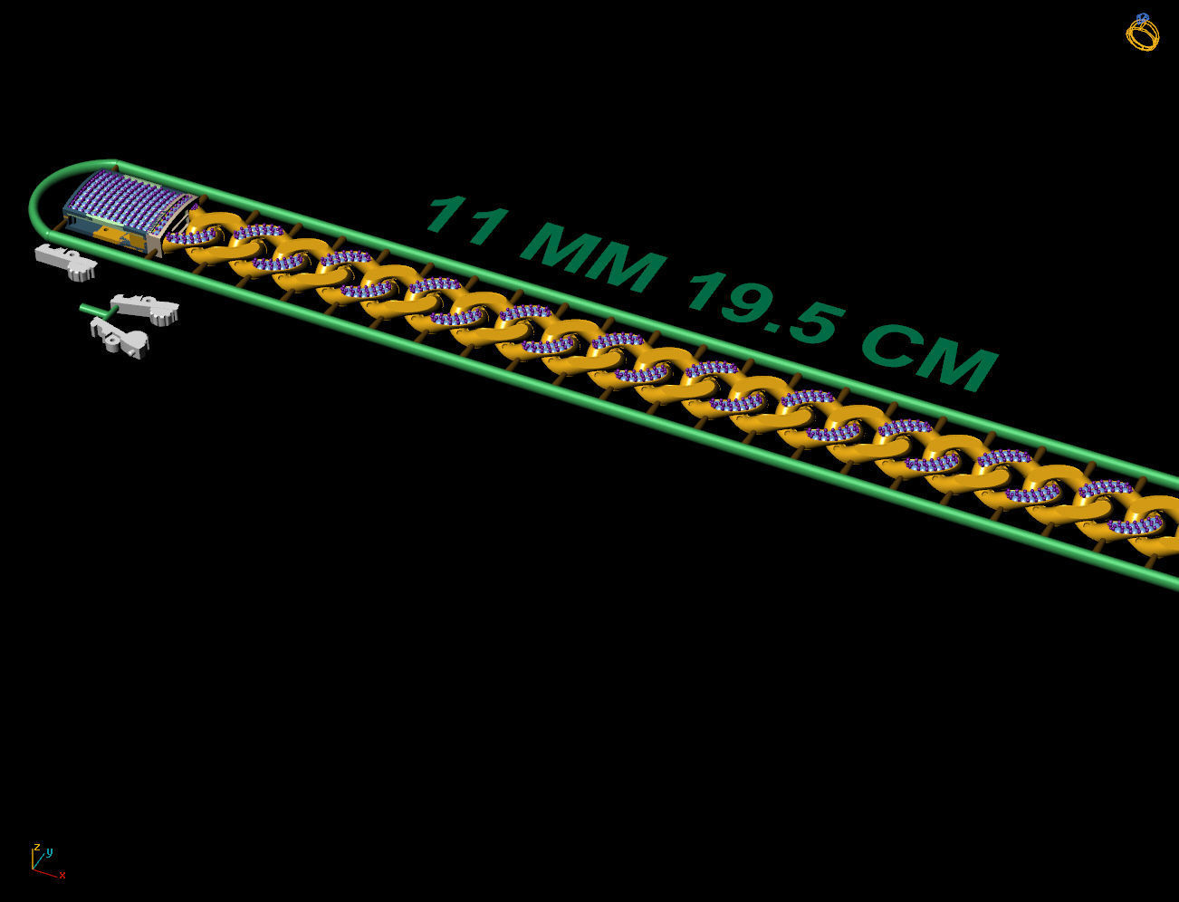 11 MM 19 CM CUBAN LINK CHAIN FOR BRACELET OR NECKLACE 3D print model_3