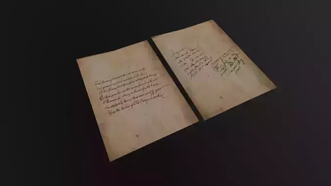 Old Letters 3D Model