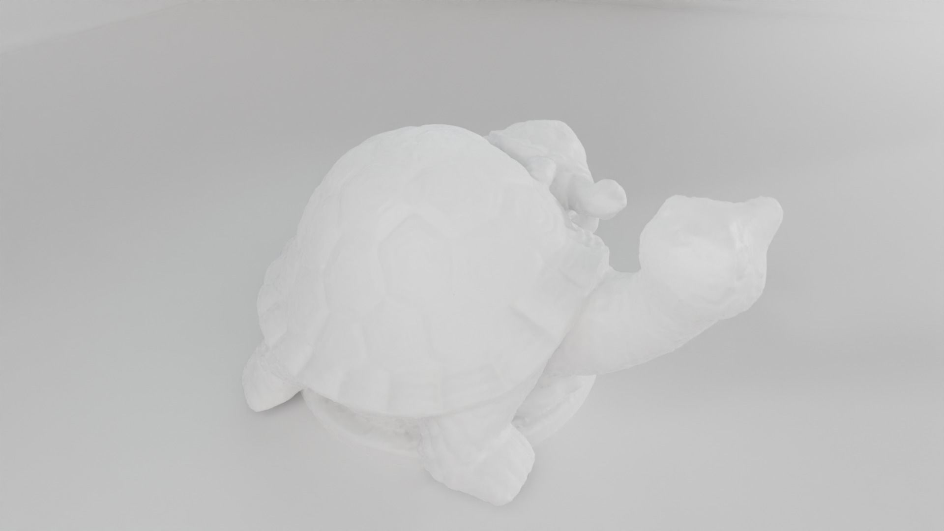 Turtle scuplture with baby Low-poly 3D model_10