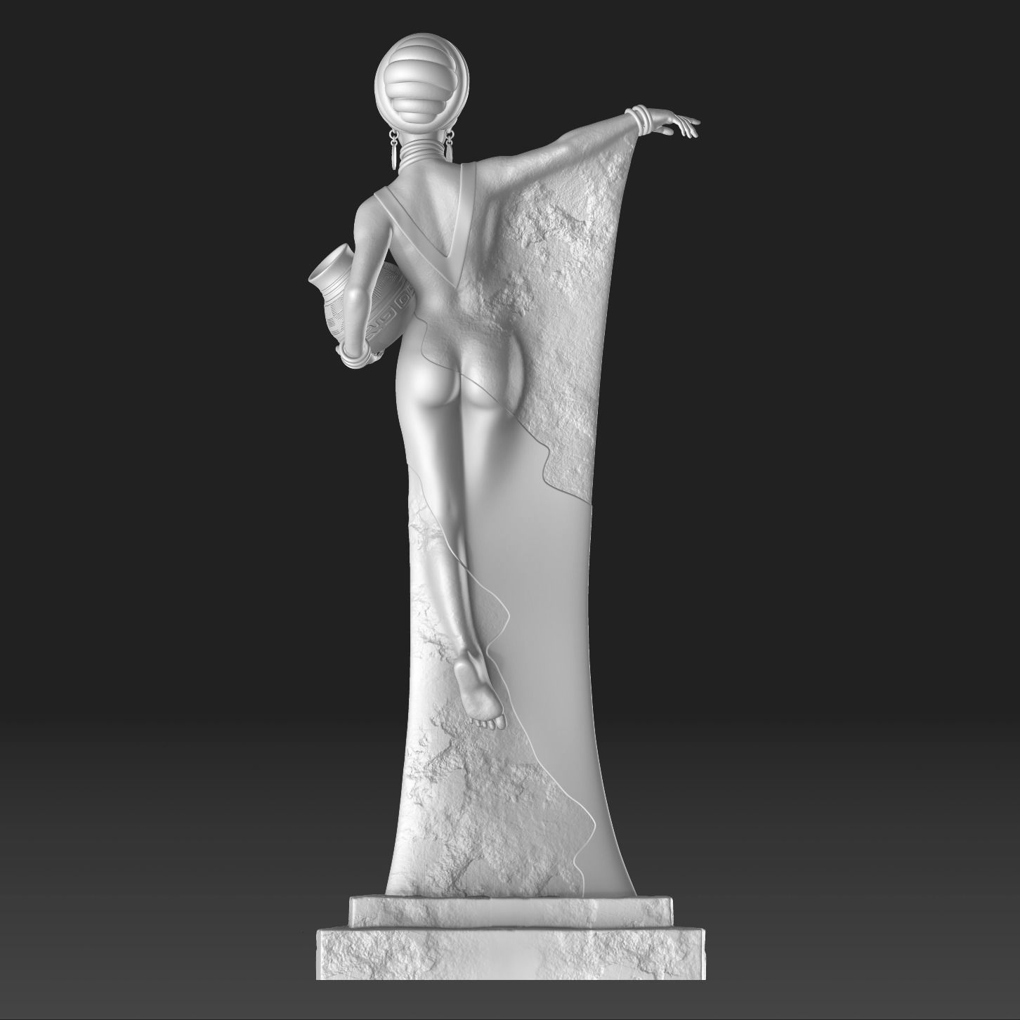 STATUE AFRICAN 3D print model_5