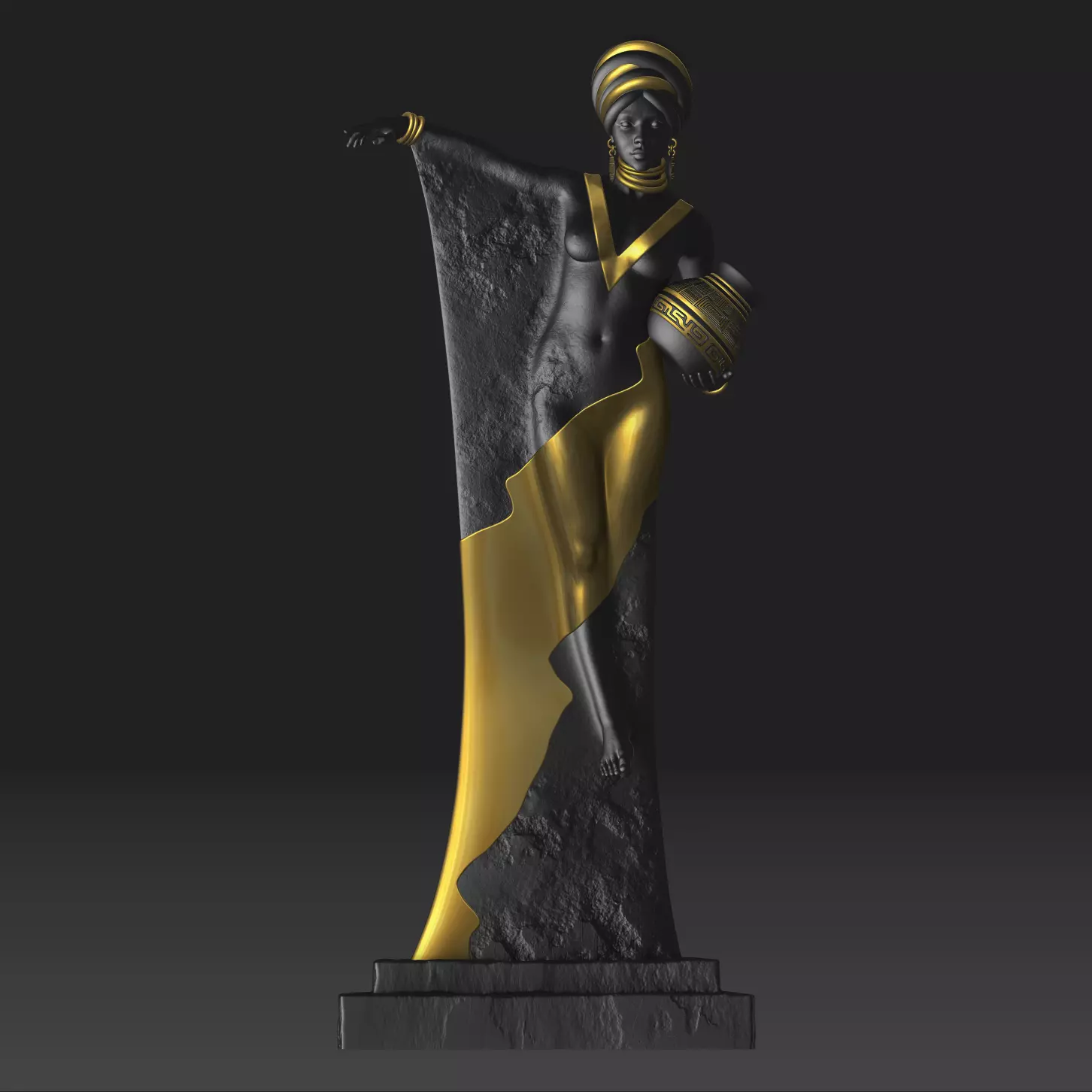 STATUE AFRICAN 3D print model_0