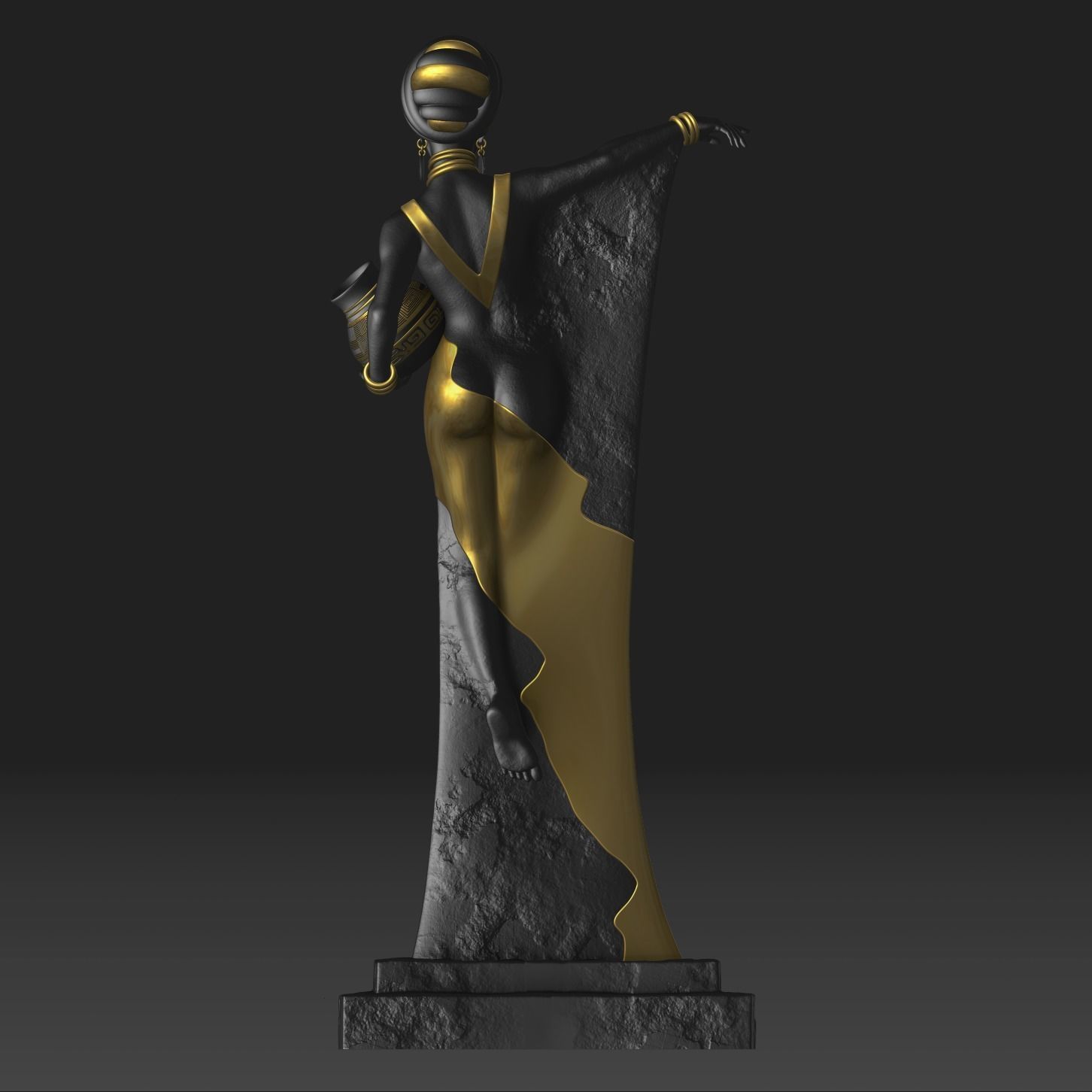 STATUE AFRICAN 3D print model_1