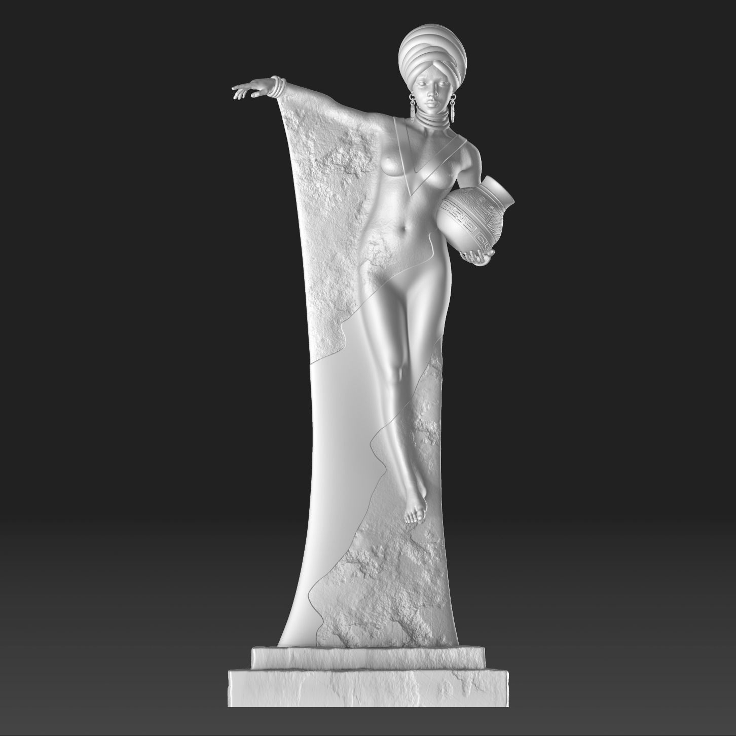 STATUE AFRICAN 3D print model_4