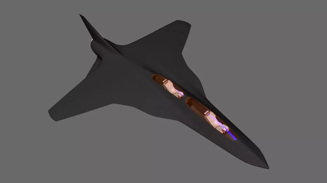 biplan fighter double cabin 3D model