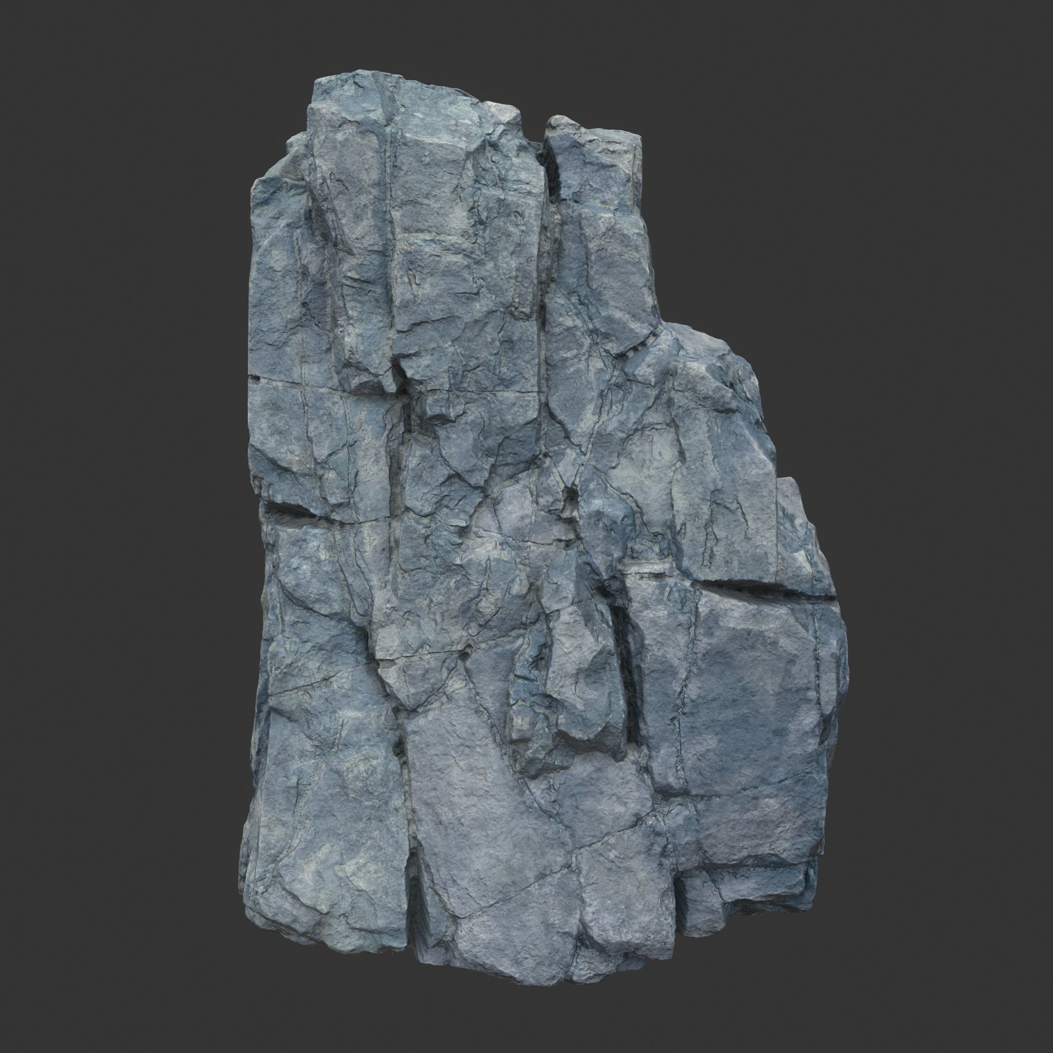 High poly Gray Modular Rock 230706 3D model_19