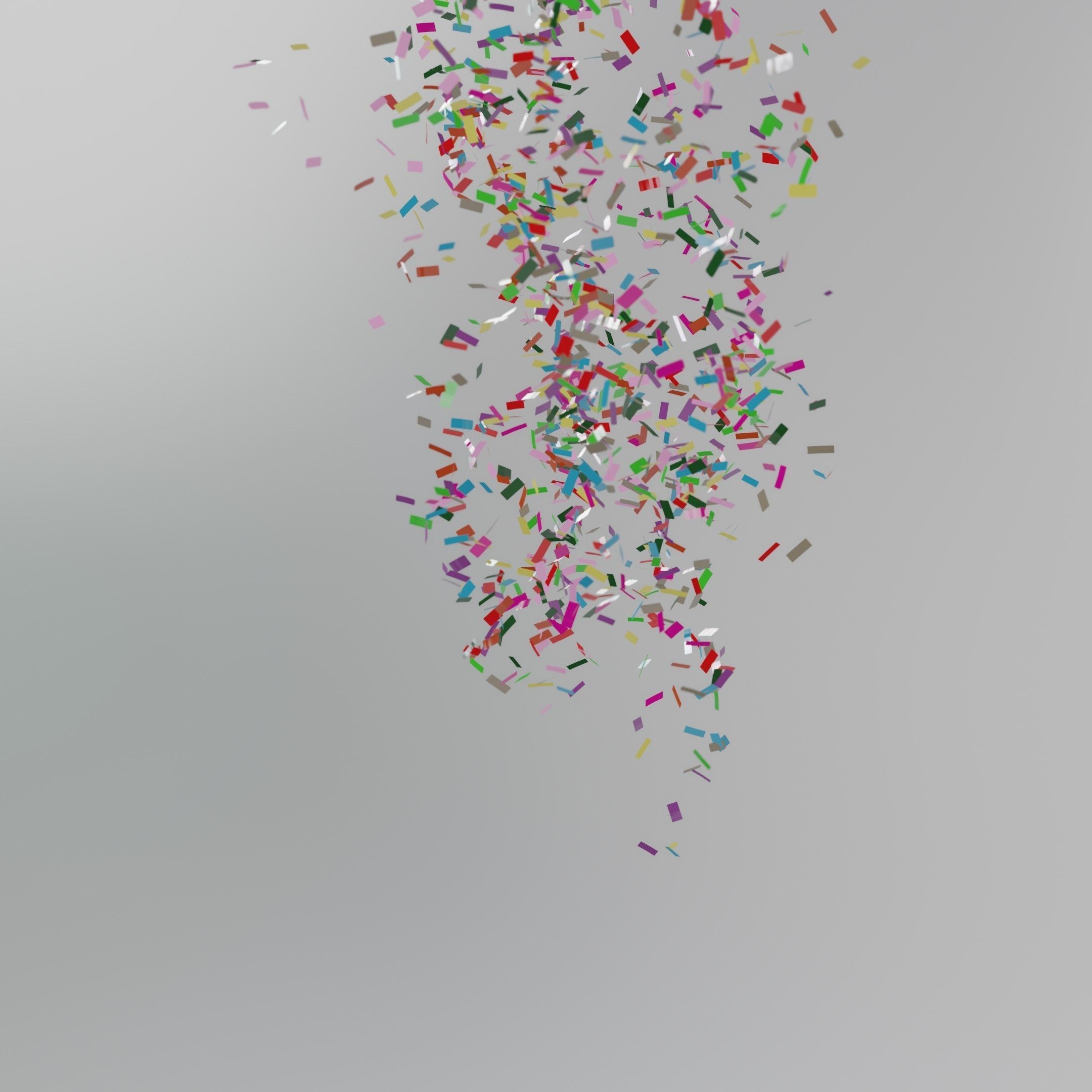 Confetti 10 Animations Low-poly 3D model_22