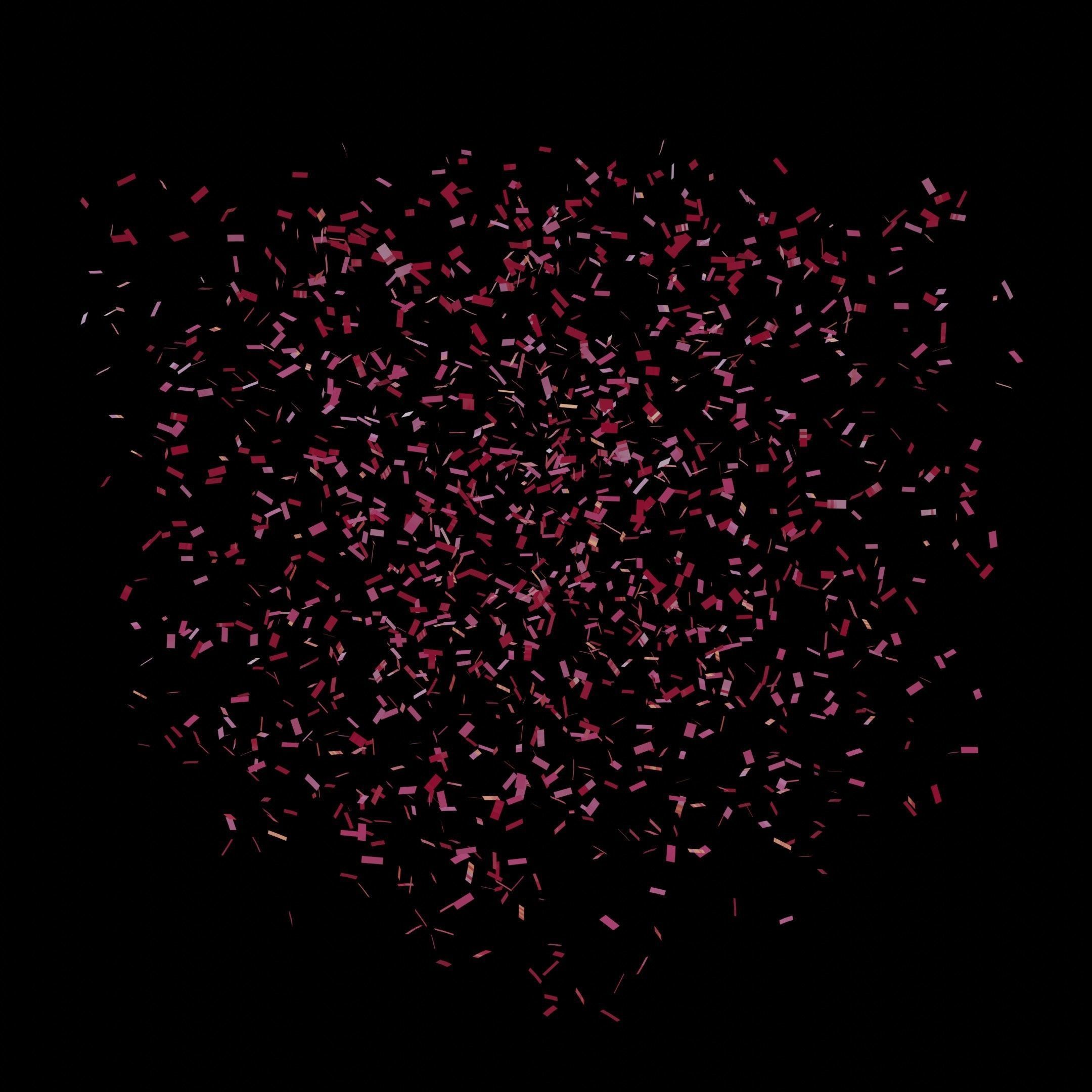 Confetti 10 Animations Low-poly 3D model_37